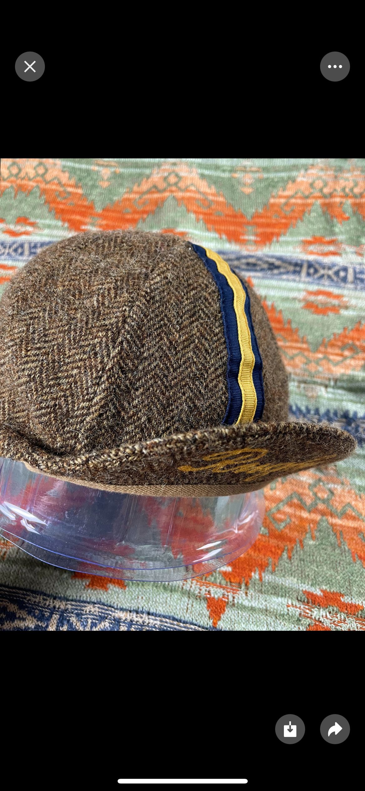 Ralph Lauren × Rugby Ralph Lauren Ralph Lauren Wool tweed Run Cycling Cap Limited Hat Size ONE SIZE - 5 Thumbnail
