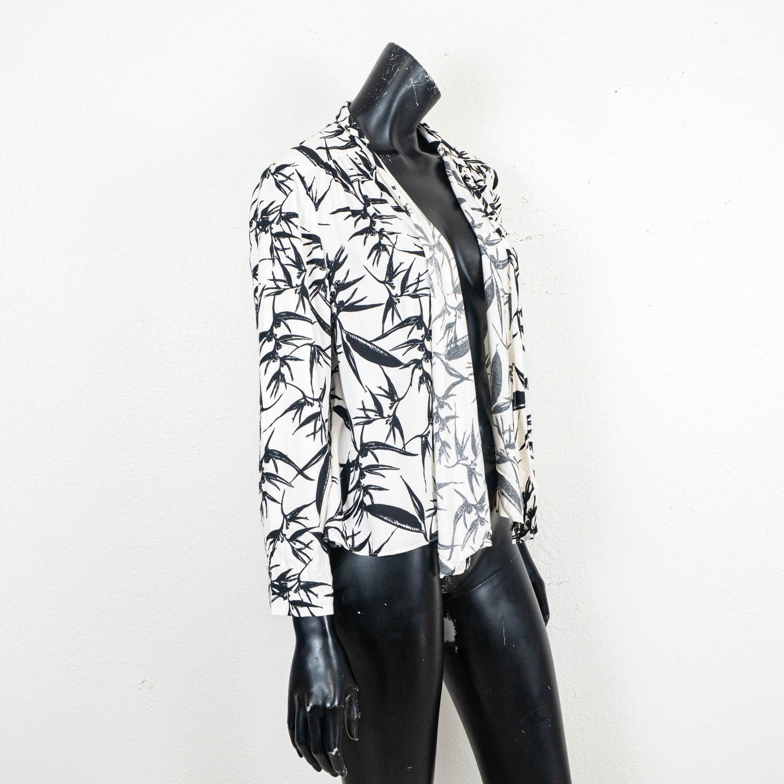 Alice + Olivia Alice + Olivia Botanical ink Open Front Kimono Jacket Top Size L / US 10 / IT 46 - 4 Thumbnail