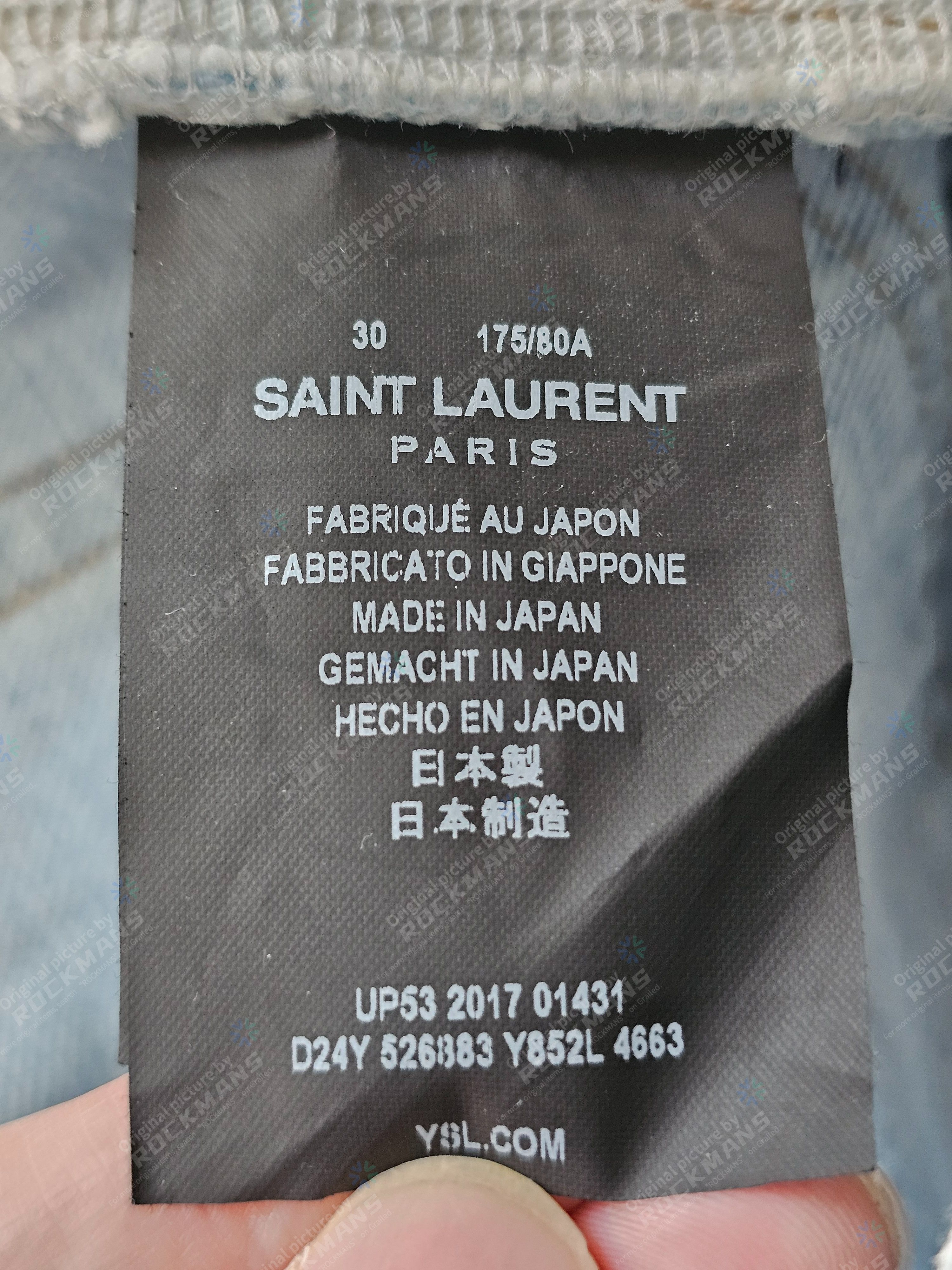 Saint Laurent Paris Saint Laurent Paris Men's D01 Jeans Size 30 Size US 30 / EU 46 - 6 Thumbnail