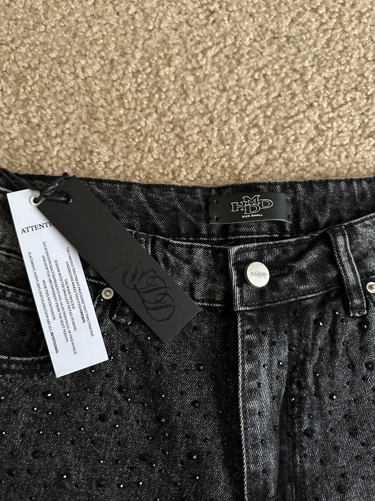 HMDD HMDD Black Crystal Billie Jean Shorts Size Small Size US 32 / EU 48 - 3 Thumbnail