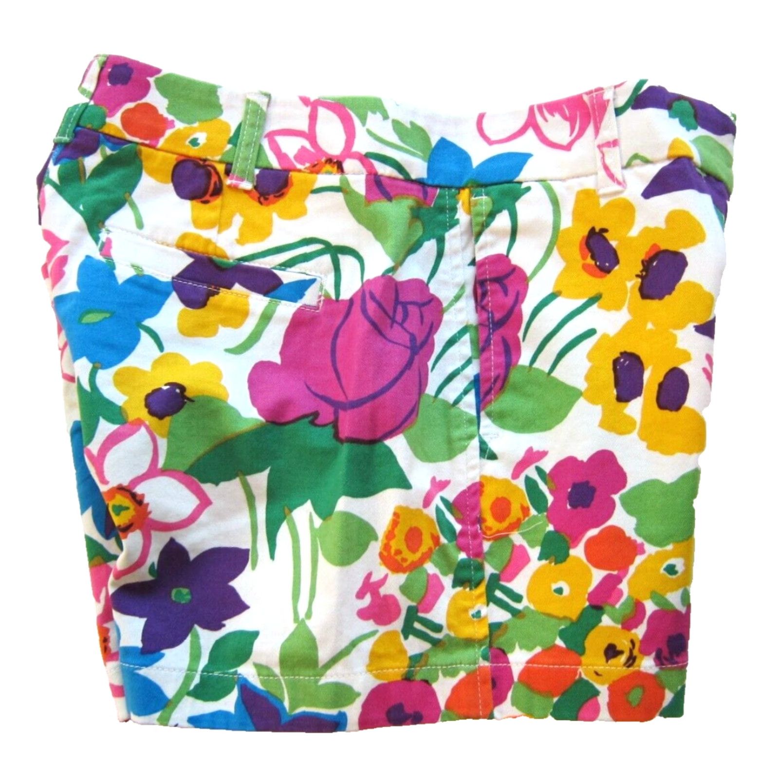 J.Crew NWT J.Crew Floral Cotton Stretch Chino Shorts Women 0 Pink Green Yellow Blue Floral City Preppy 90s Womens Size 25" / US 0 / IT 36 - 5 Thumbnail