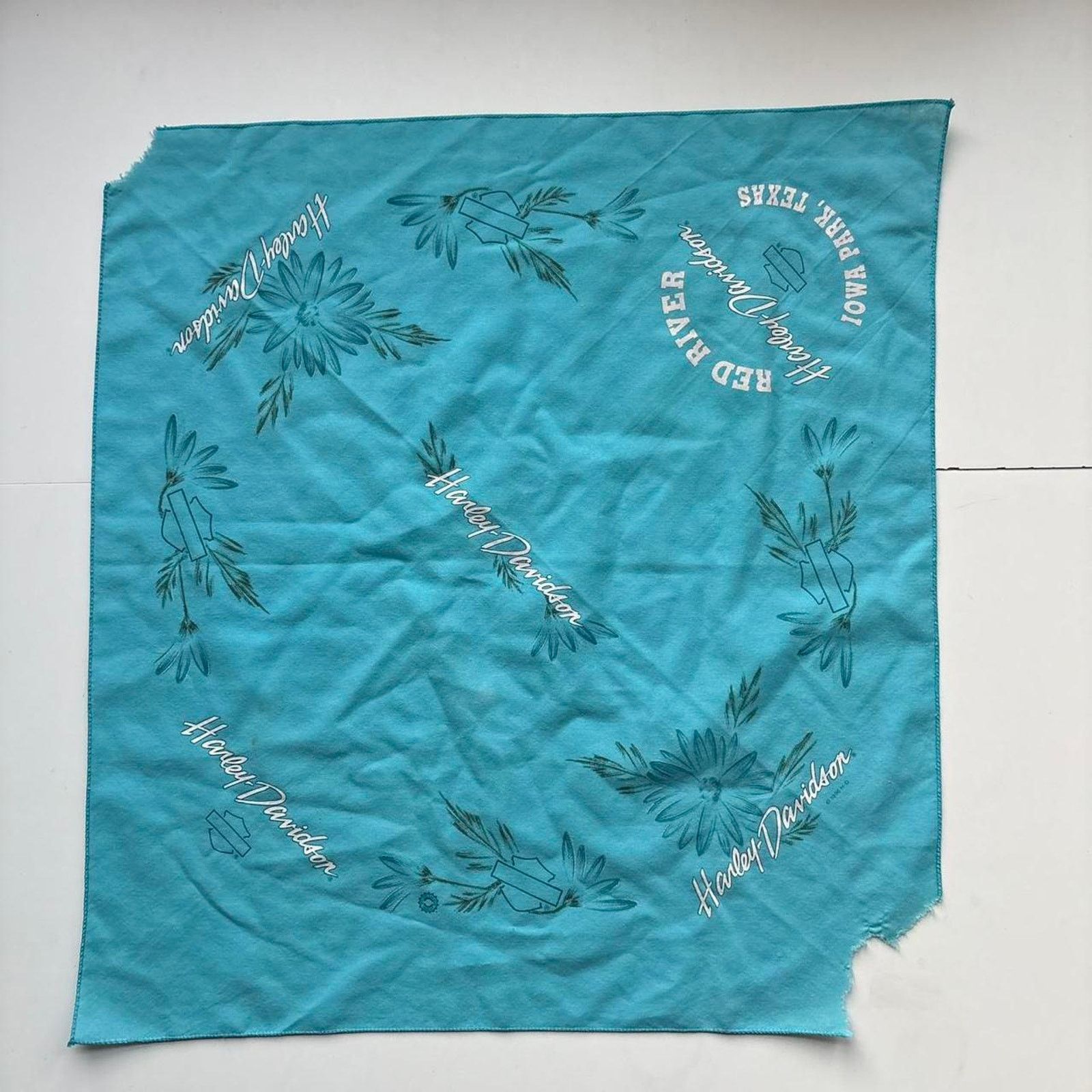 Harley Davidson Vintage 1990s harly davidson bandana Size ONE SIZE - 1 Thumbnail