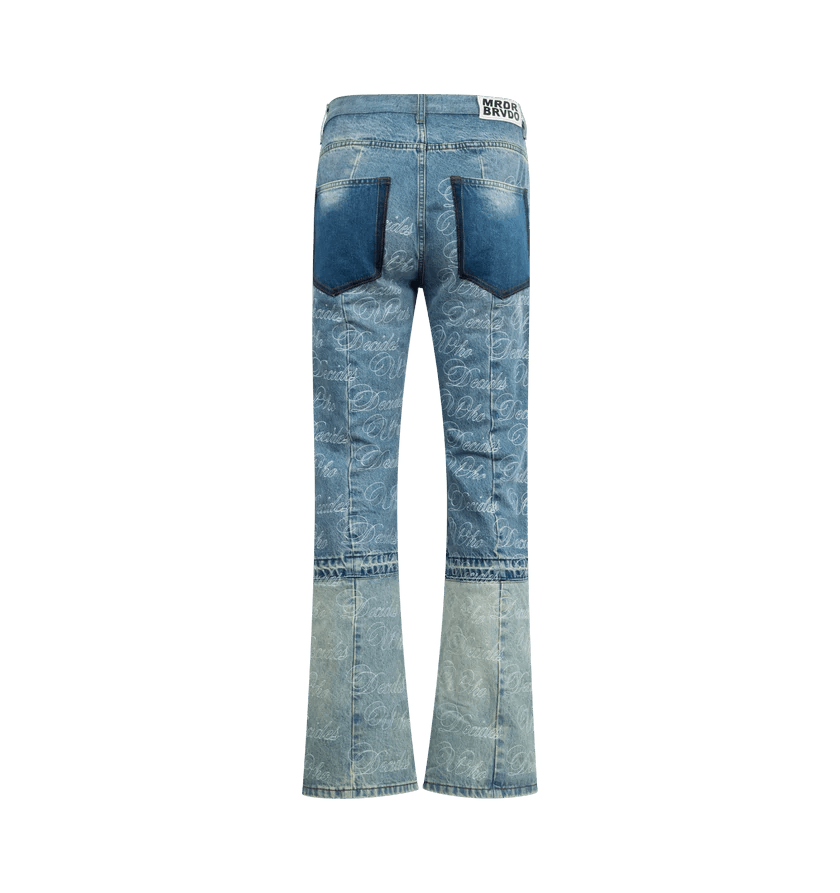 Who Decides War o1h1sh11225 Maratre Denim Jean in Denim Blue Size US 34 / EU 50 - 2 Thumbnail
