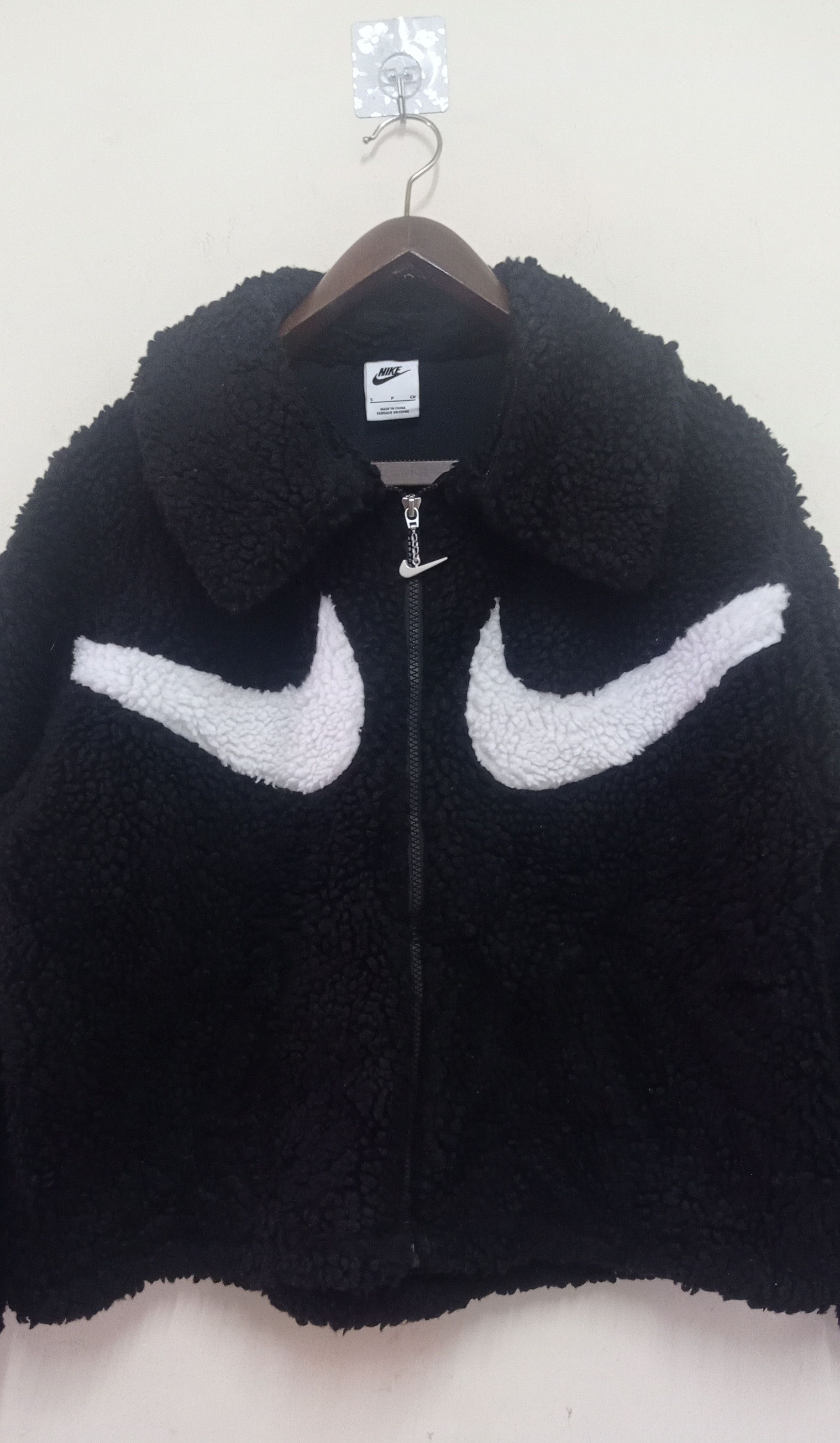 Nike Vintage Nike Double Swoosh Fleece Jacket Size S / US 4 / IT 40 - 5 Thumbnail