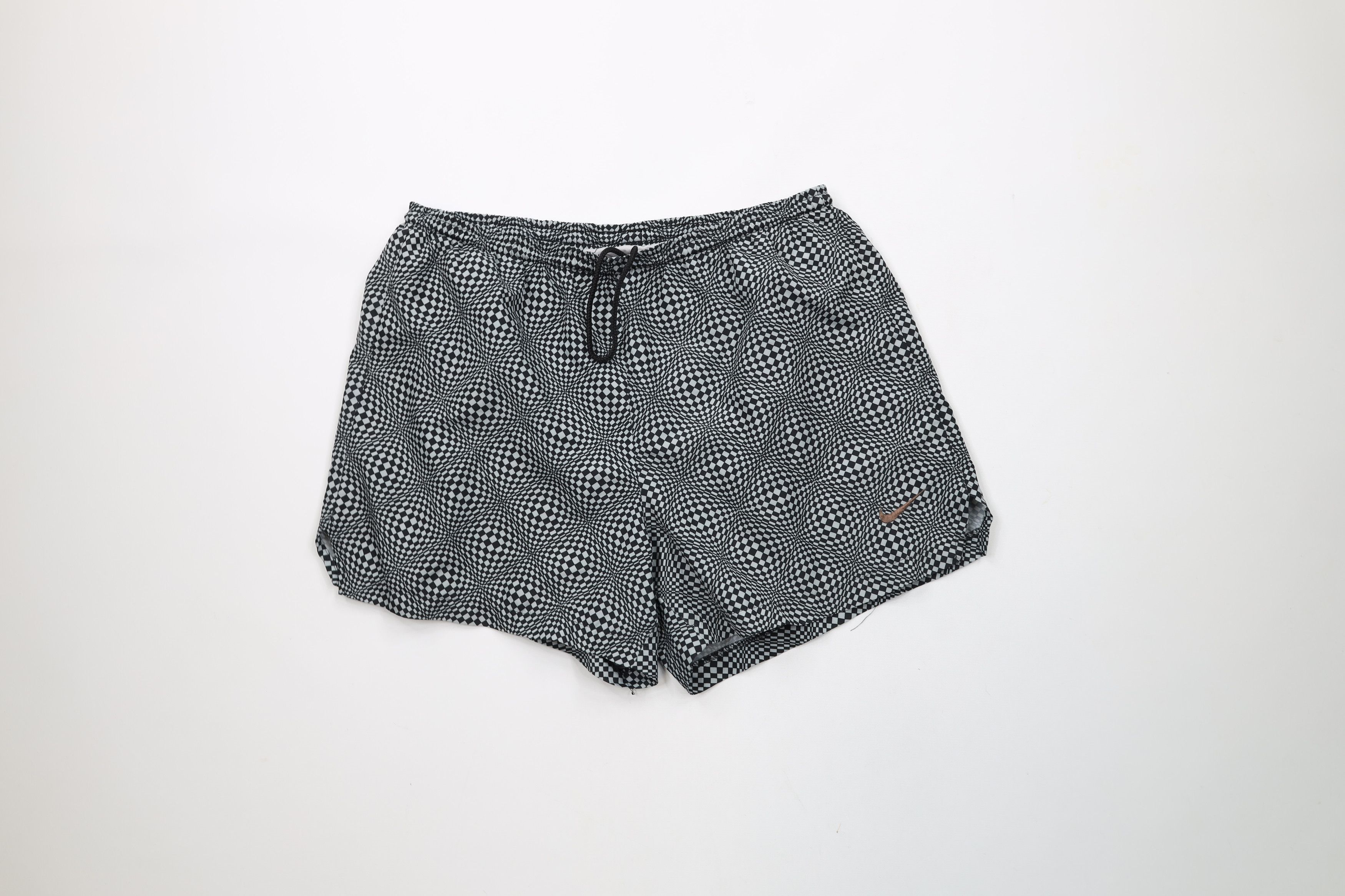 Nike × Vintage Vintage 90s Nike Scott Mini Swoosh Lined Short Shorts Trippy Size US 32 / EU 48 - 1 Thumbnail