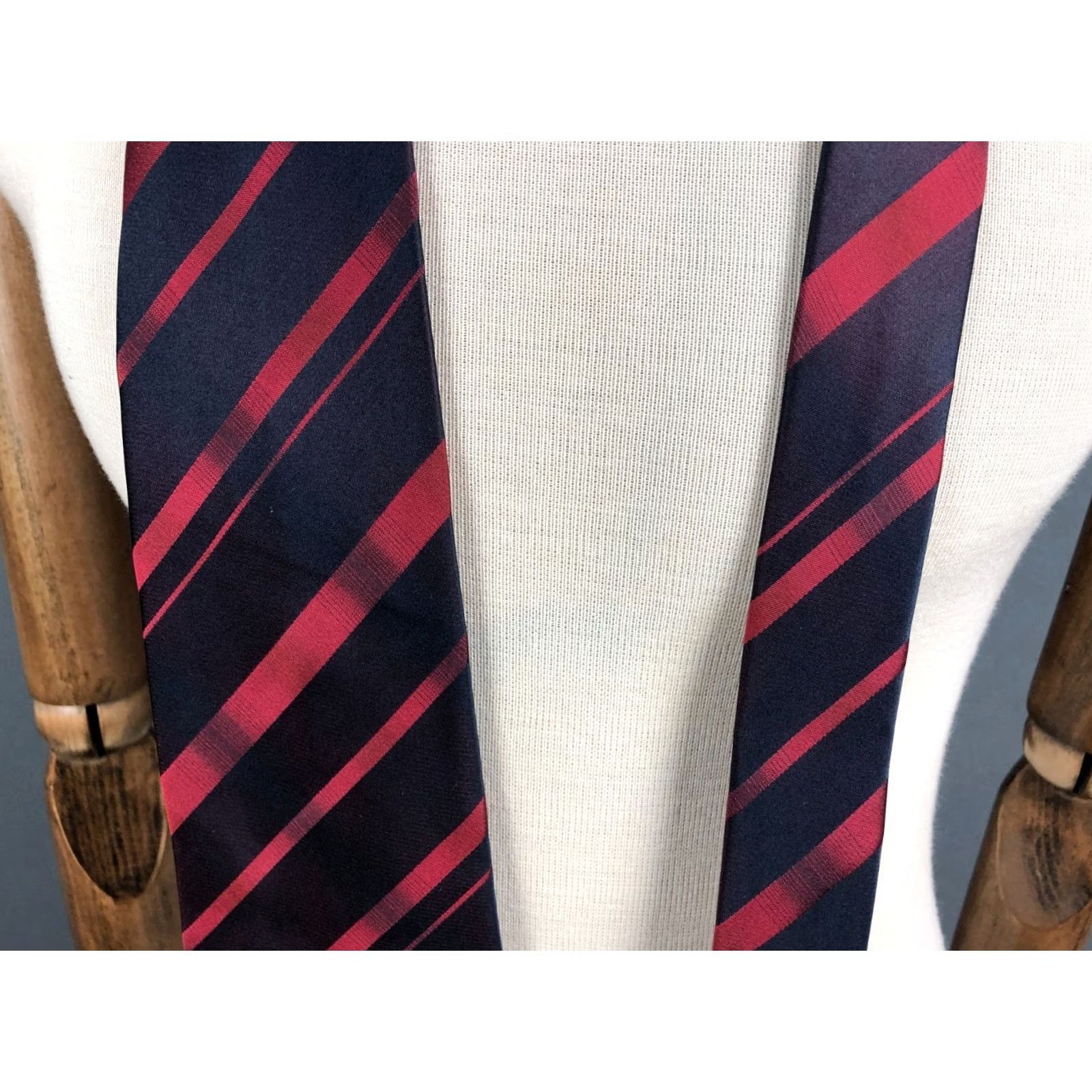 Dolce & Gabbana Dolce&Gabbana Tie Dark Blue Silk Striped Necktie Men's Silk Tie Classic Pattern Adjustable Clip Width Classic Vintage: No Size ONE SIZE - 2 Thumbnail