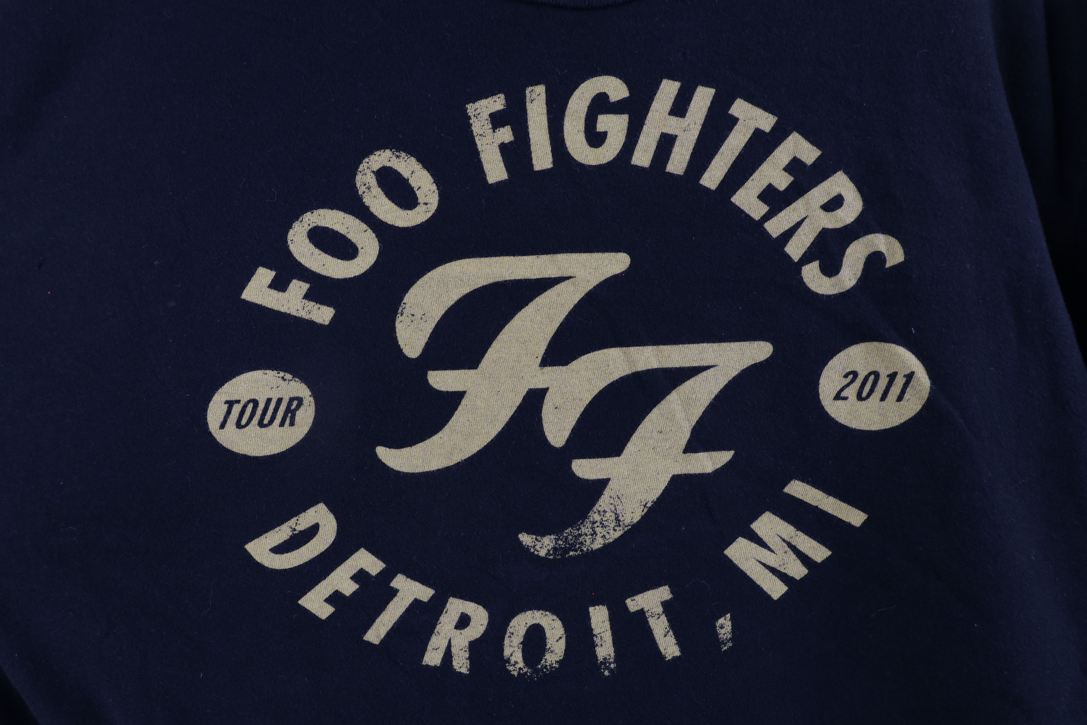 Vintage Y2K 2011 Palace Detroit Tour Foo Fighters Band T-Shirt Black Size US XL / EU 56 / 4 - 4 Thumbnail