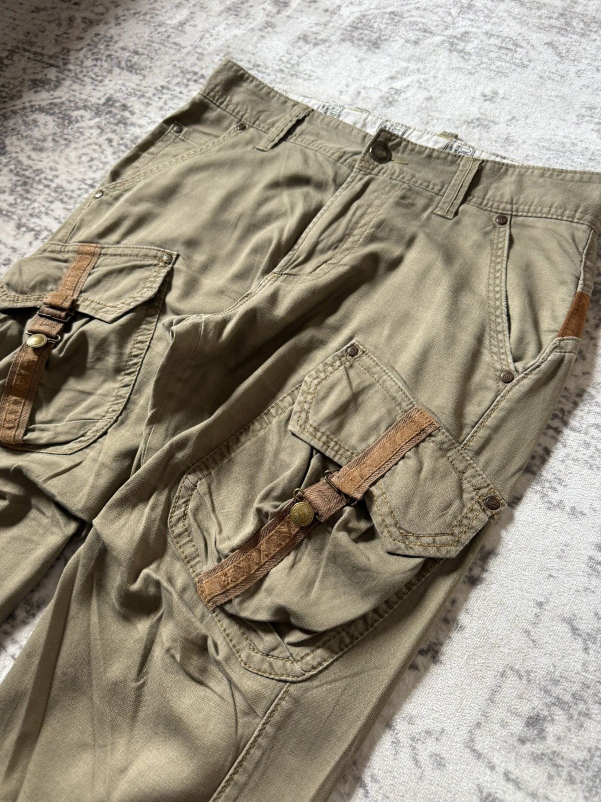 Edwin Edwin XV Bush Pocket Spiral Leg Linen Cargo Pants Size US 32 / EU 48 - 4 Thumbnail