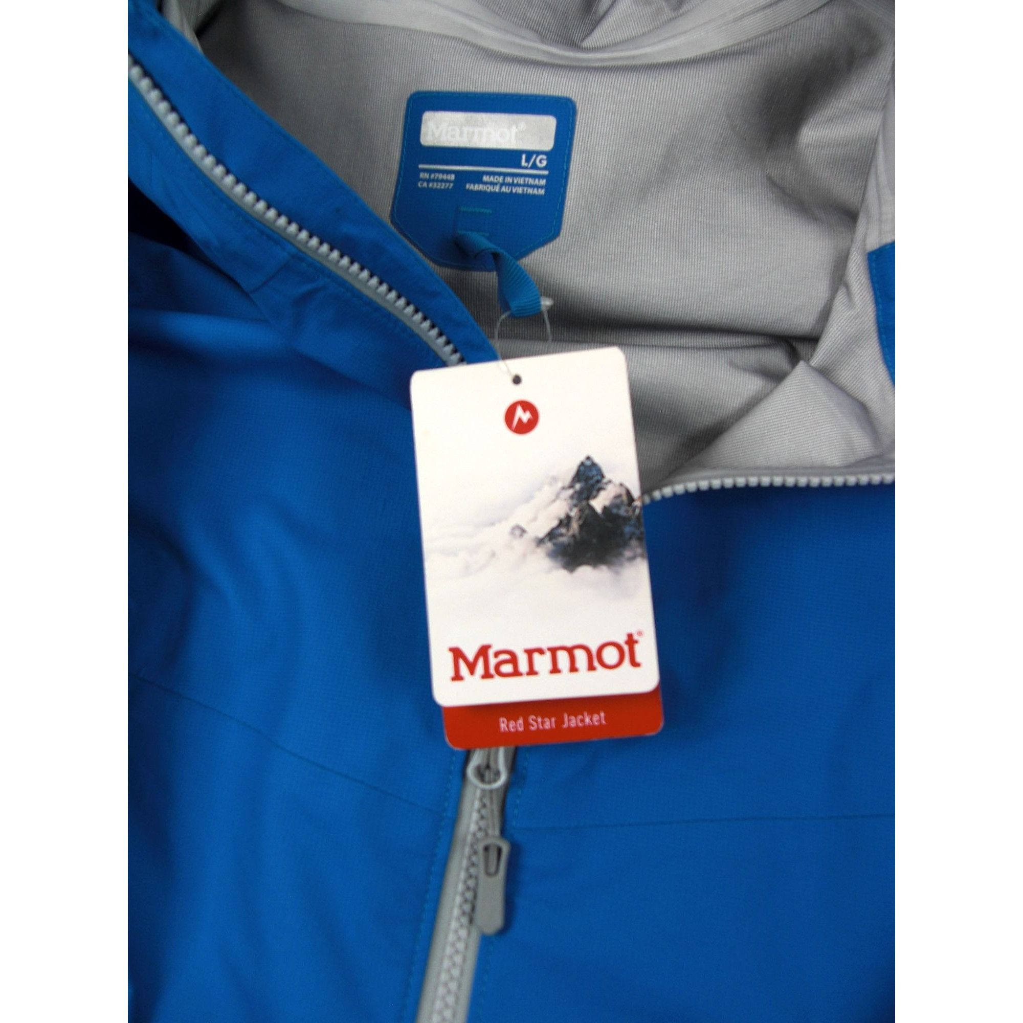 Other Marmot Red Star Rain Jacket Blue Size L adjustable hood NWT Size US L / EU 52-54 / 3 - 4 Thumbnail