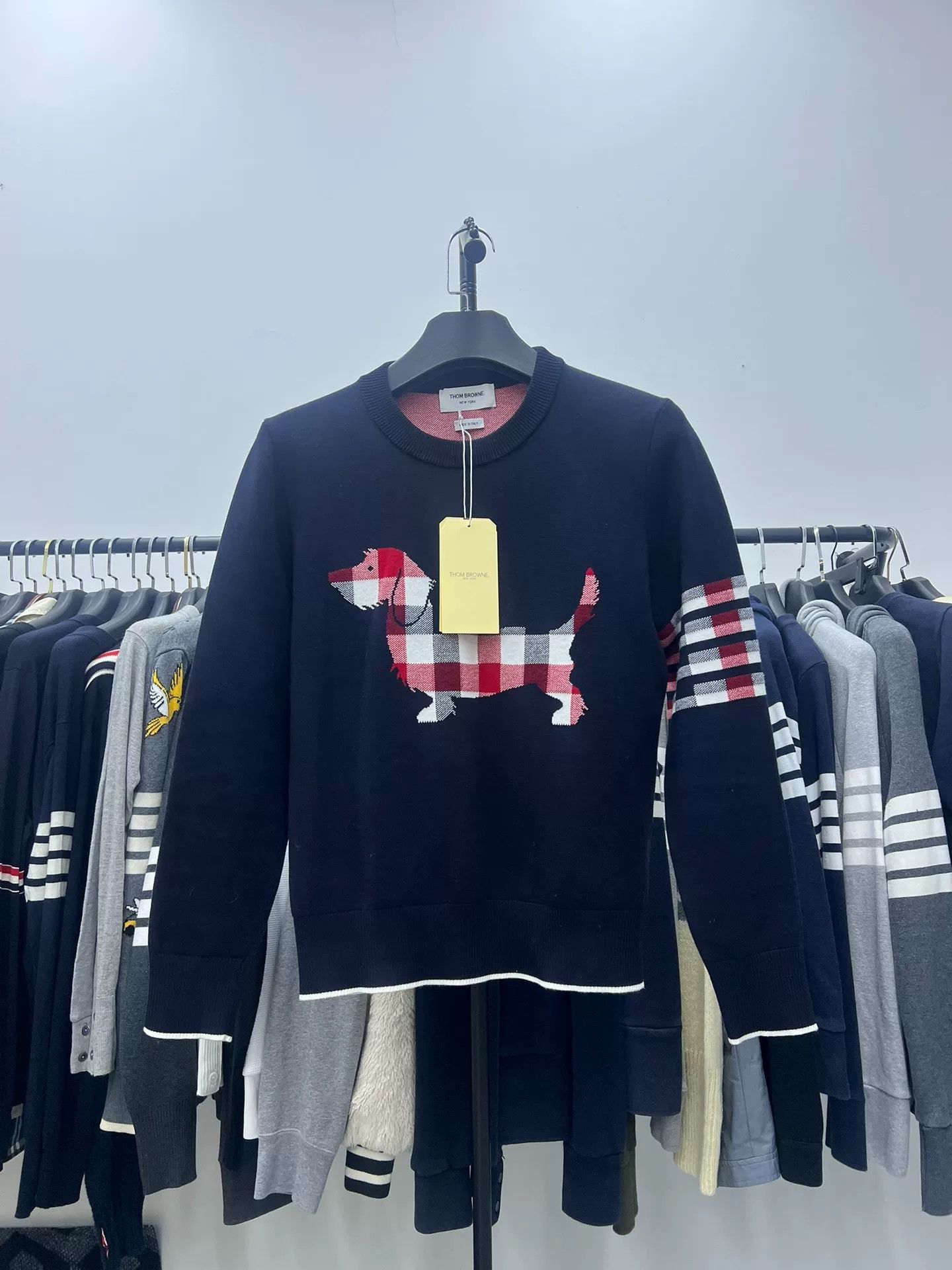Thom Browne Thom Browne Dog Stripe Knit Sweater Size US M / EU 48-50 / 2 - 1 Thumbnail