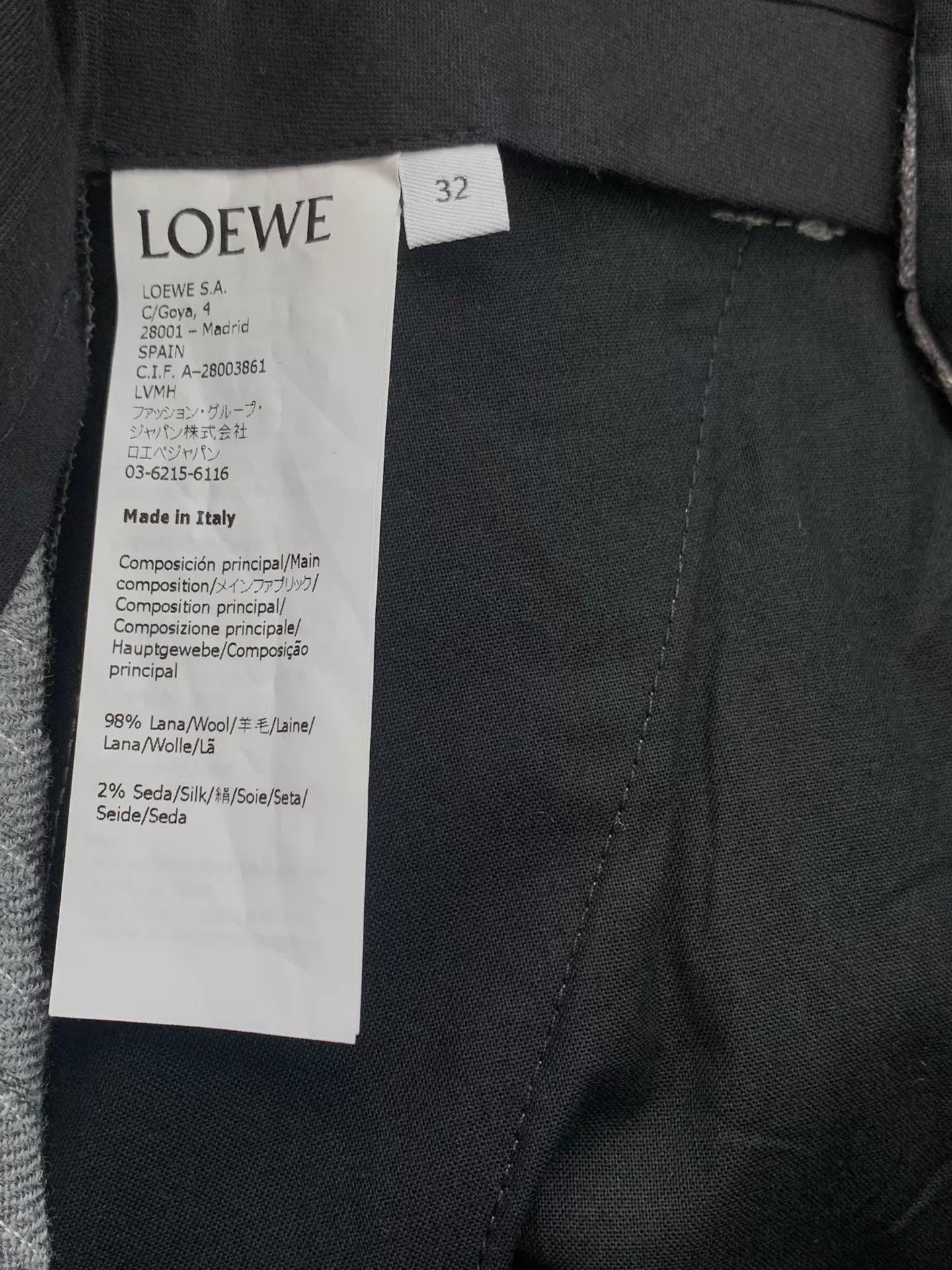 Loewe Loewe Gray Vertical Stripe Cuffed Pants 32 New Size 24" / US 00 / IT 34 - 5 Thumbnail