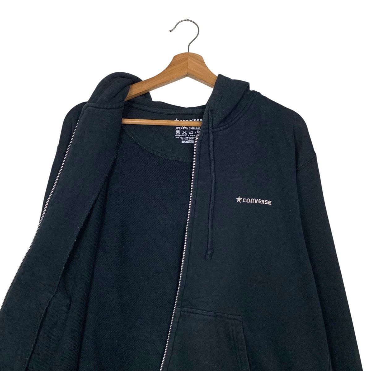 Converse CONVERSE Small Logo Zipper Hoodie Sweatshirt #3596-C194 Size US L / EU 52-54 / 3 - 8 Thumbnail