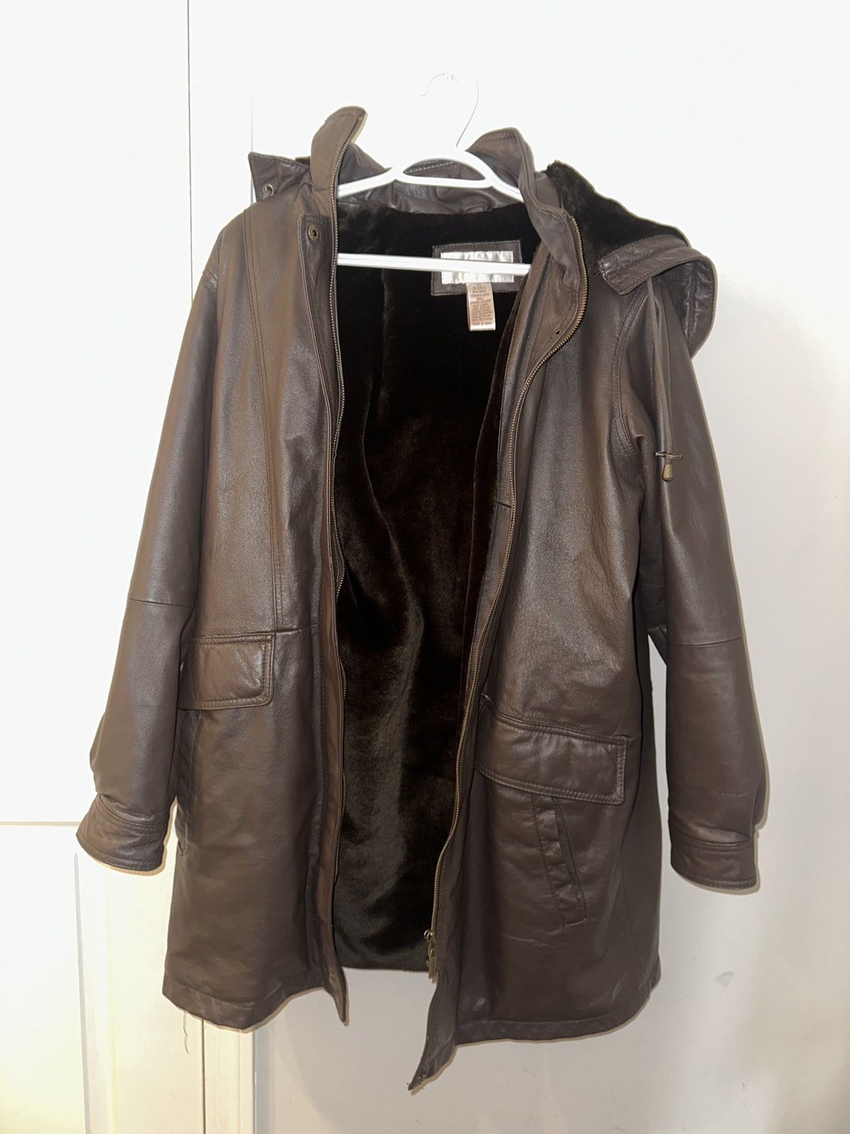 Other Vintage Veranesi Chocolate Brown 100% Leather Jacket Size XL / US 12-14 / IT 48-50 - 1 Thumbnail