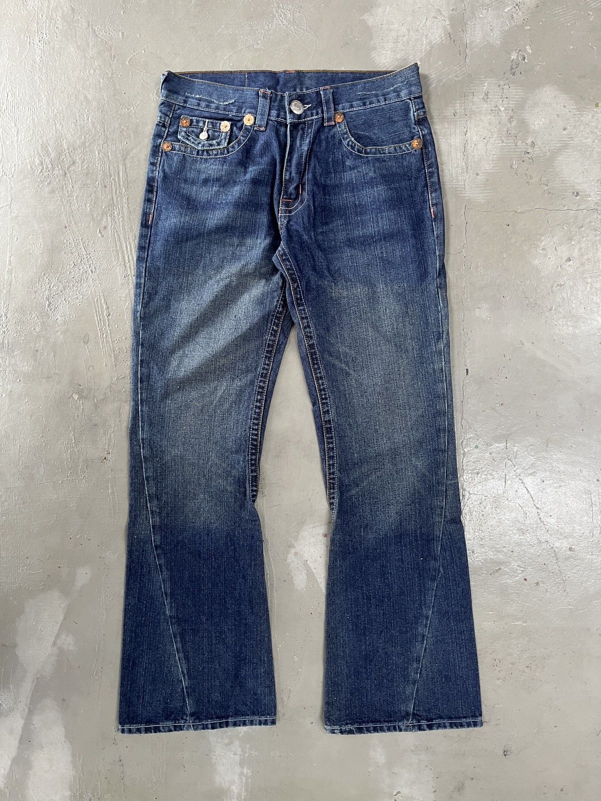 True Religion True Religion Joey Super Flare Embroidered Japanese Motive Size US 33 - 4 Thumbnail