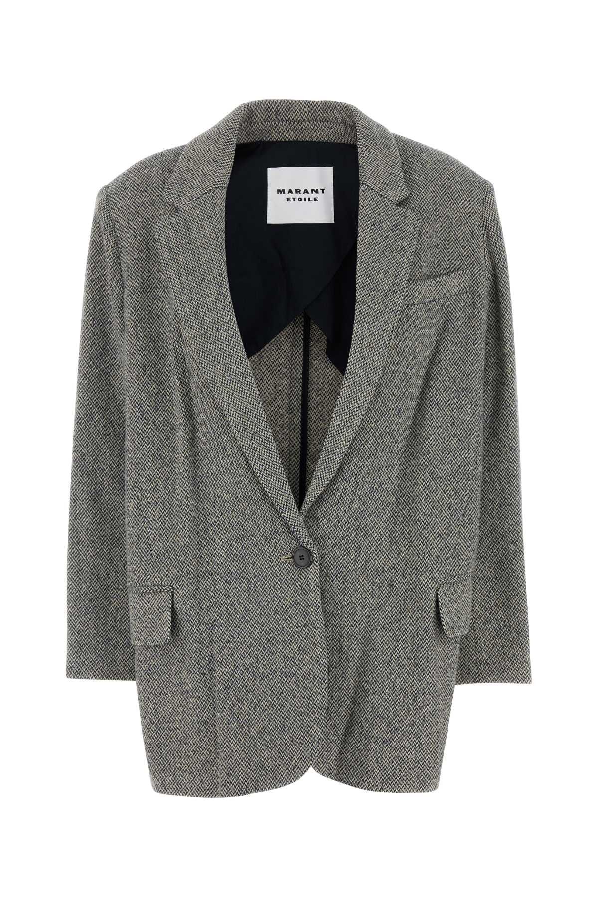 Isabel Marant Etoile Embroidered Wool Blend Cikaito Blazer