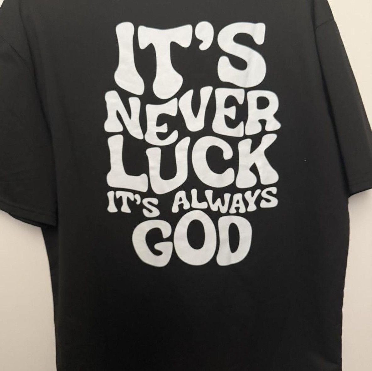 Other white & green "It's never luck it's always God" t-shirt Size US M / EU 48-50 / 2 - 4 Thumbnail