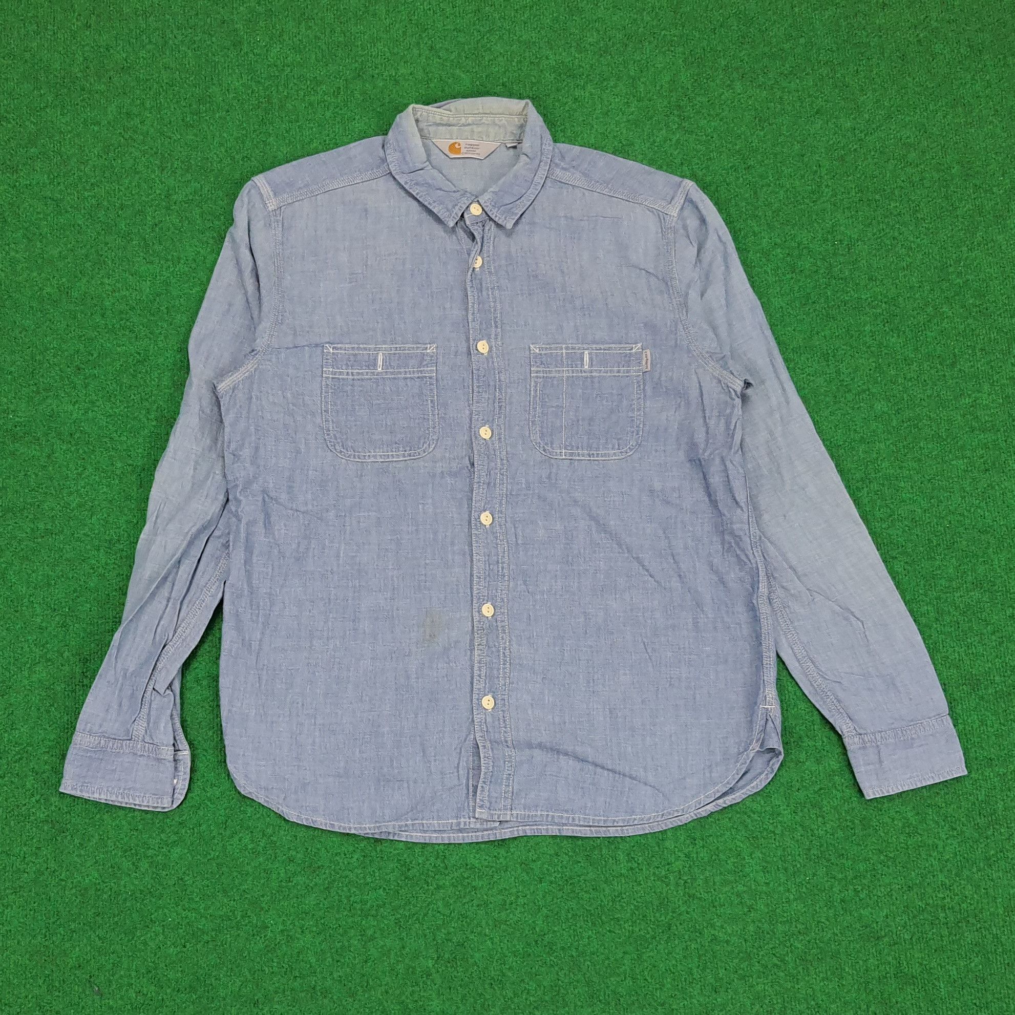 Carhartt × Vintage Vintage Carhartt Rugger Workwear Button Up Shirt Size US M / EU 48-50 / 2 - 1 Thumbnail