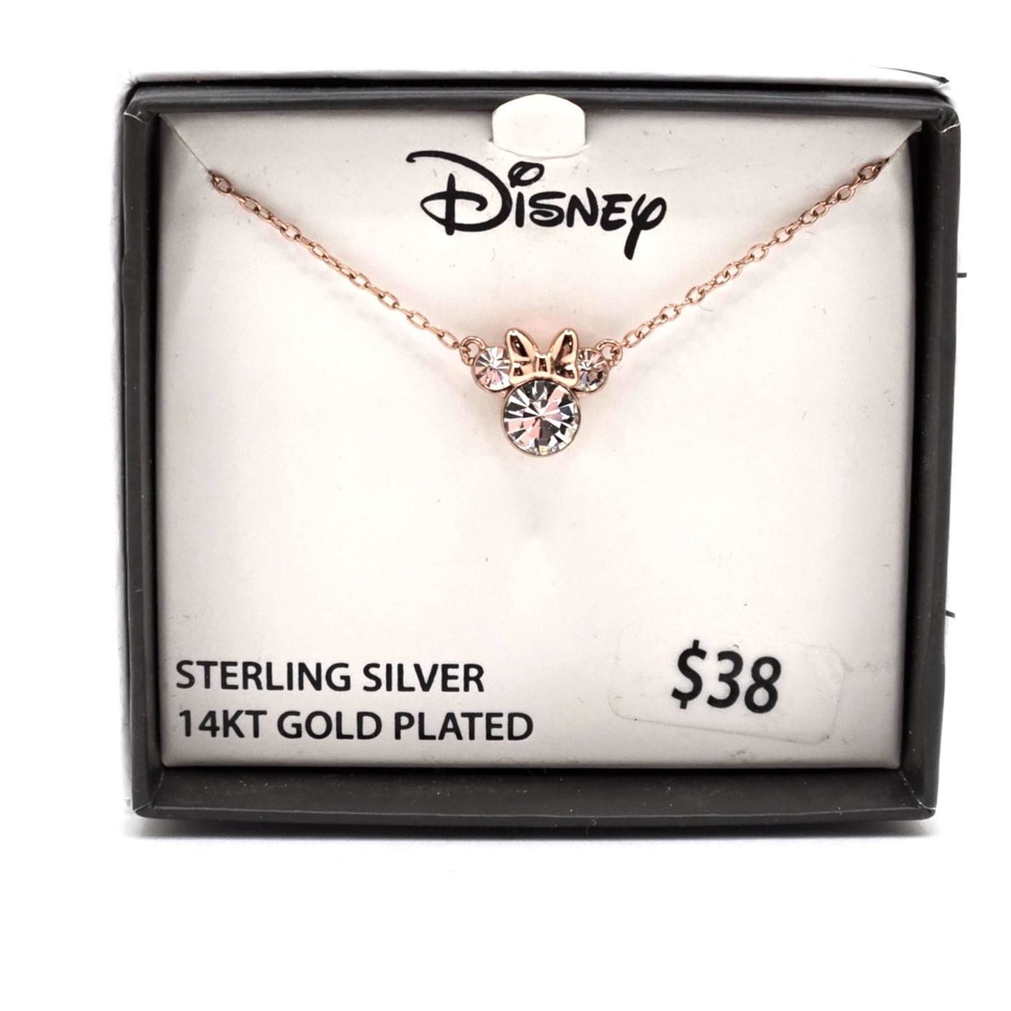 Disney NEW Disney Minnie S/S 14ktGold Plated Crystal Necklace Size ONE SIZE - 3 Thumbnail