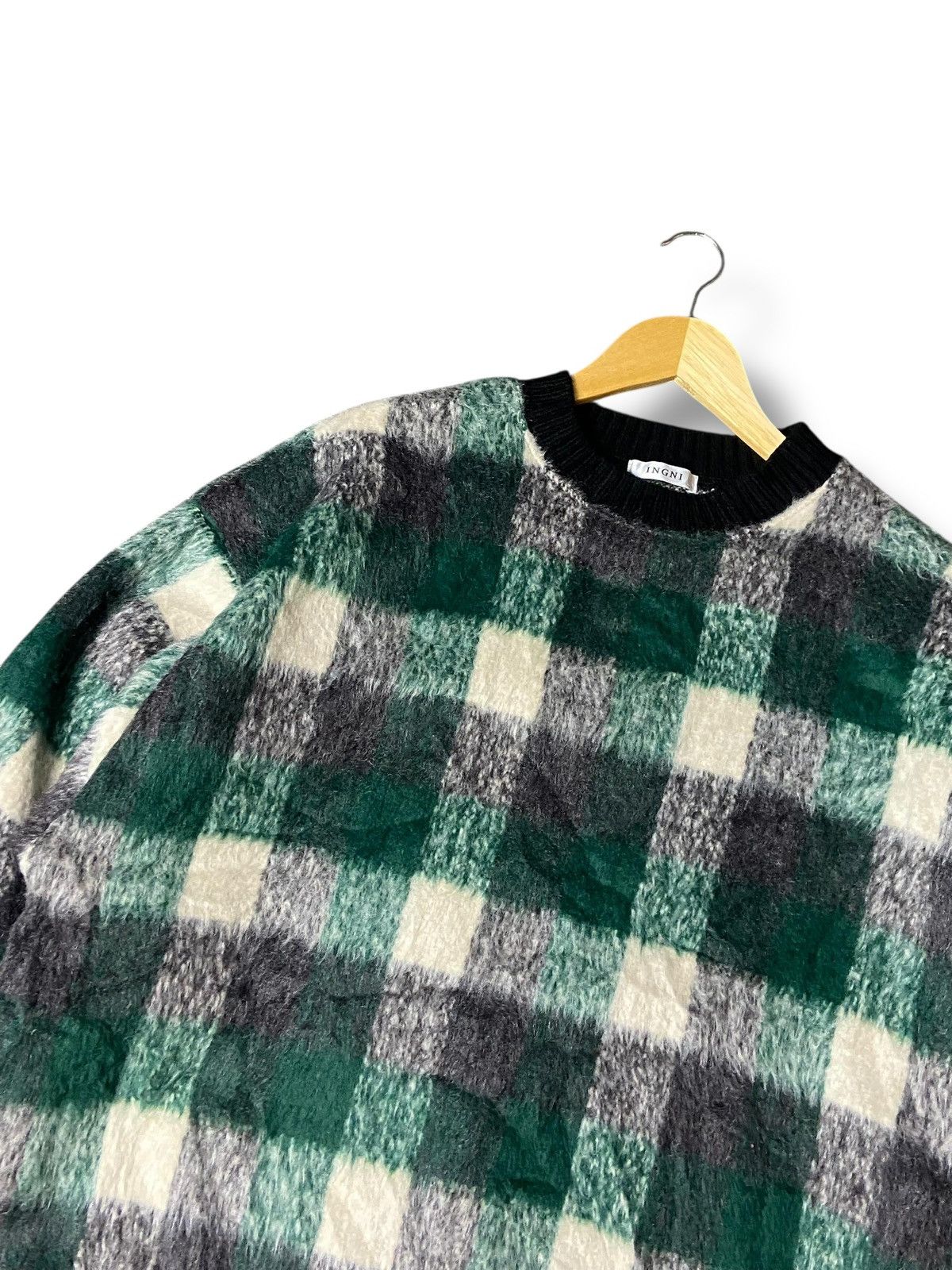 Designer × Japanese Brand × Vintage INGNI Japanese Brand Checkered Rib Tunic Sweater (132) Size US M / EU 48-50 / 2 - 9 Thumbnail