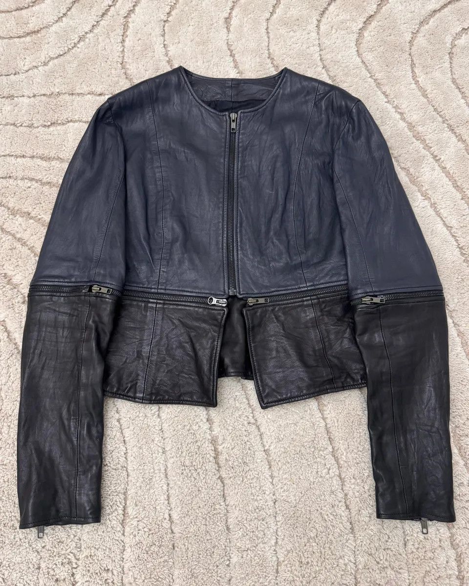 Vintage Christopher Kane Moto Multi-Zip Leather Jacket Size S / US 4 / IT 40 - 1 Thumbnail