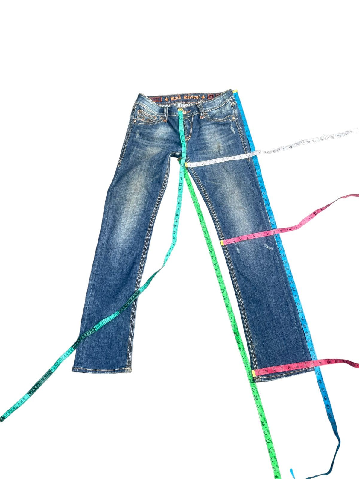 Rock Revival Rock Revival Debbie Straight Distresed Denim Size US 34 / EU 50 - 23 Thumbnail
