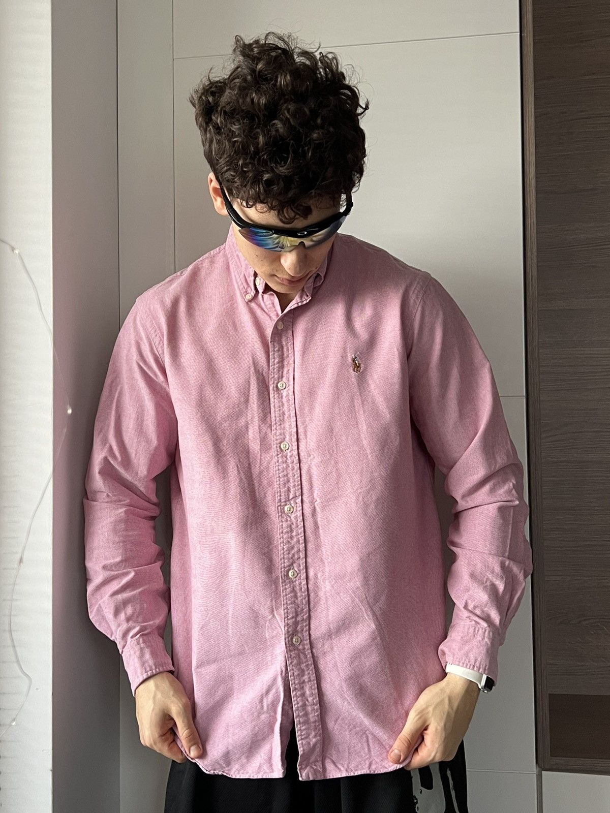 Polo Ralph Lauren × Ralph Lauren ‼️Polo Ralph Lauren RRL Coloured Logo Pink Luxury Shirt‼️ Size US L / EU 52-54 / 3 - 7 Thumbnail