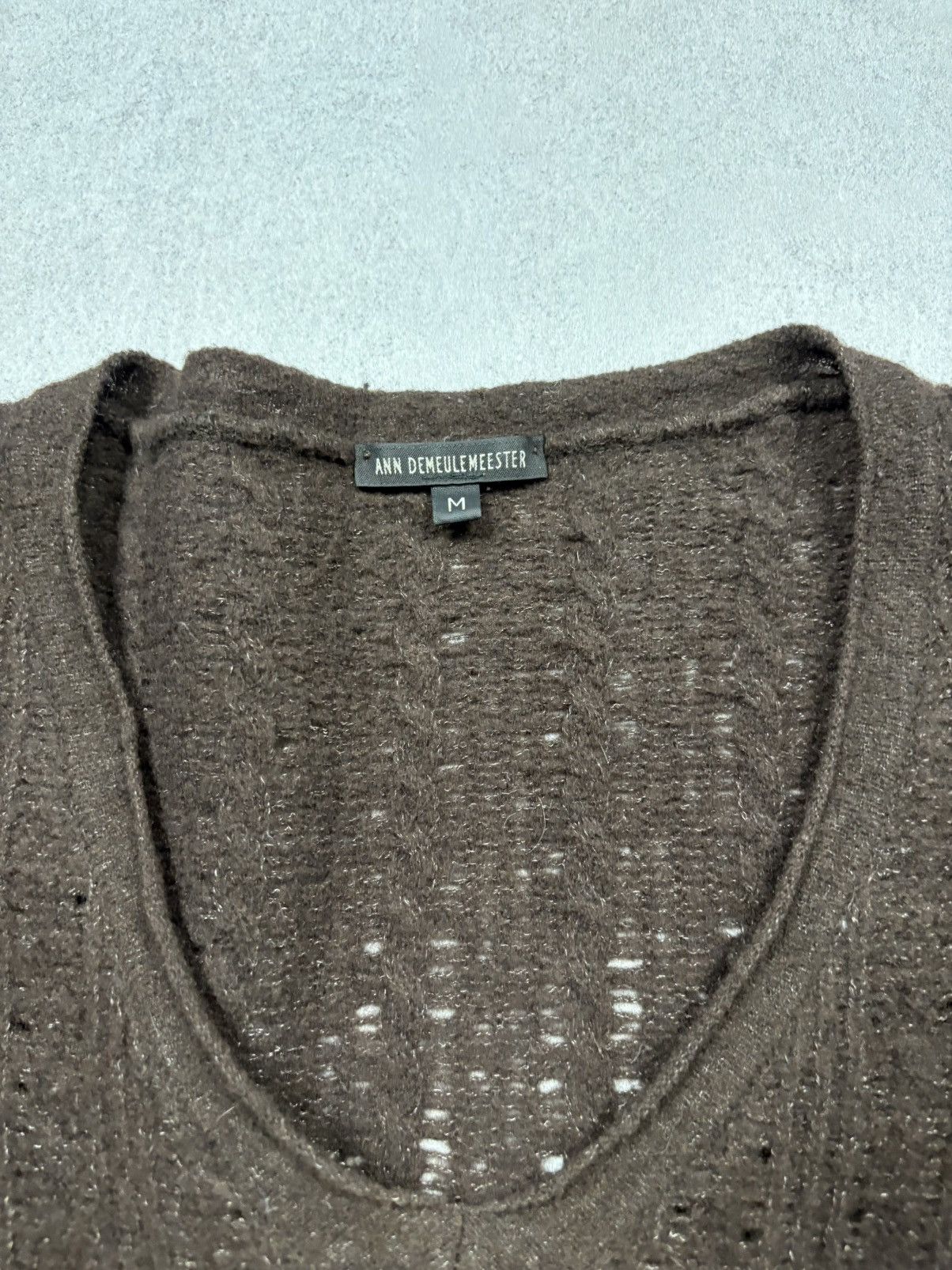 Ann Demeulemeester Ann Demeulemeester Open Knit Sheer Wool Sweater Avant Garde Size M / US 6-8 / IT 42-44 - 15 Thumbnail