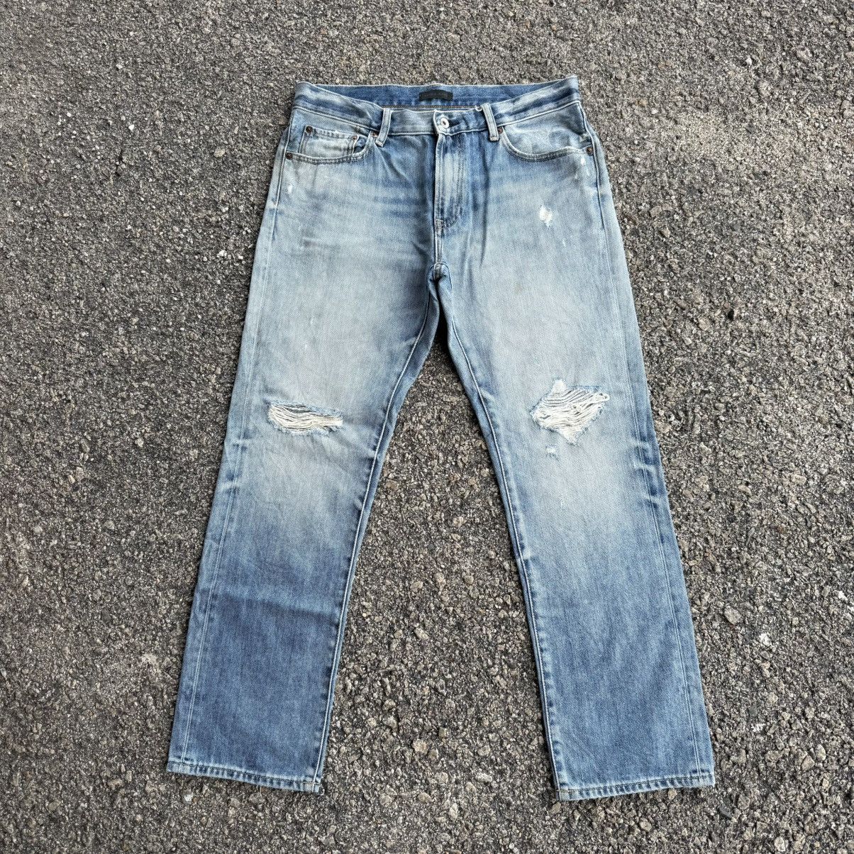 Japanese Brand VINTAGE JAPANESE STRAIGHT FADED JEAN DENIM PANTS Size US 35 - 1 Thumbnail
