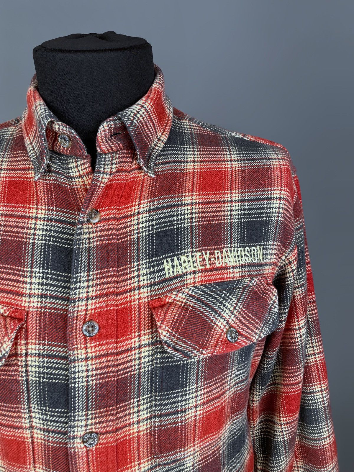 Vintage Vintage Harley-Davidson Motorcycle Checked Flannel Shirt L Size US L / EU 52-54 / 3 - 4 Thumbnail