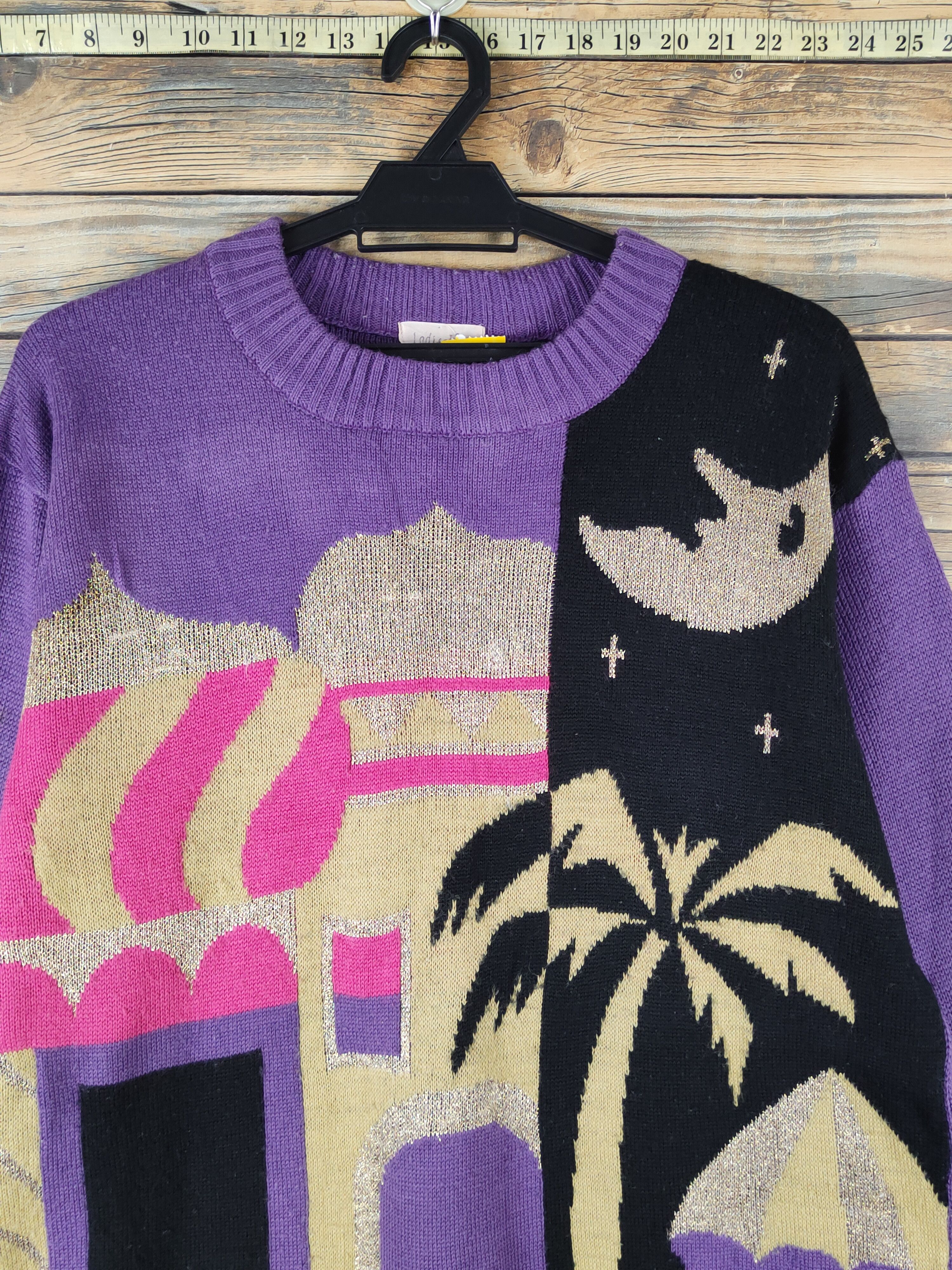 Japanese Brand × Vintage Ladies Wear Purple Knitwear vintage #W1536 Size L / US 10 / IT 46 - 2 Thumbnail