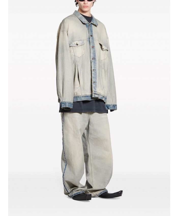 Balenciaga o1w1db10425 Oversized Jacket in Light Blue Size US XXL / EU 58 / 5 - 2 Thumbnail