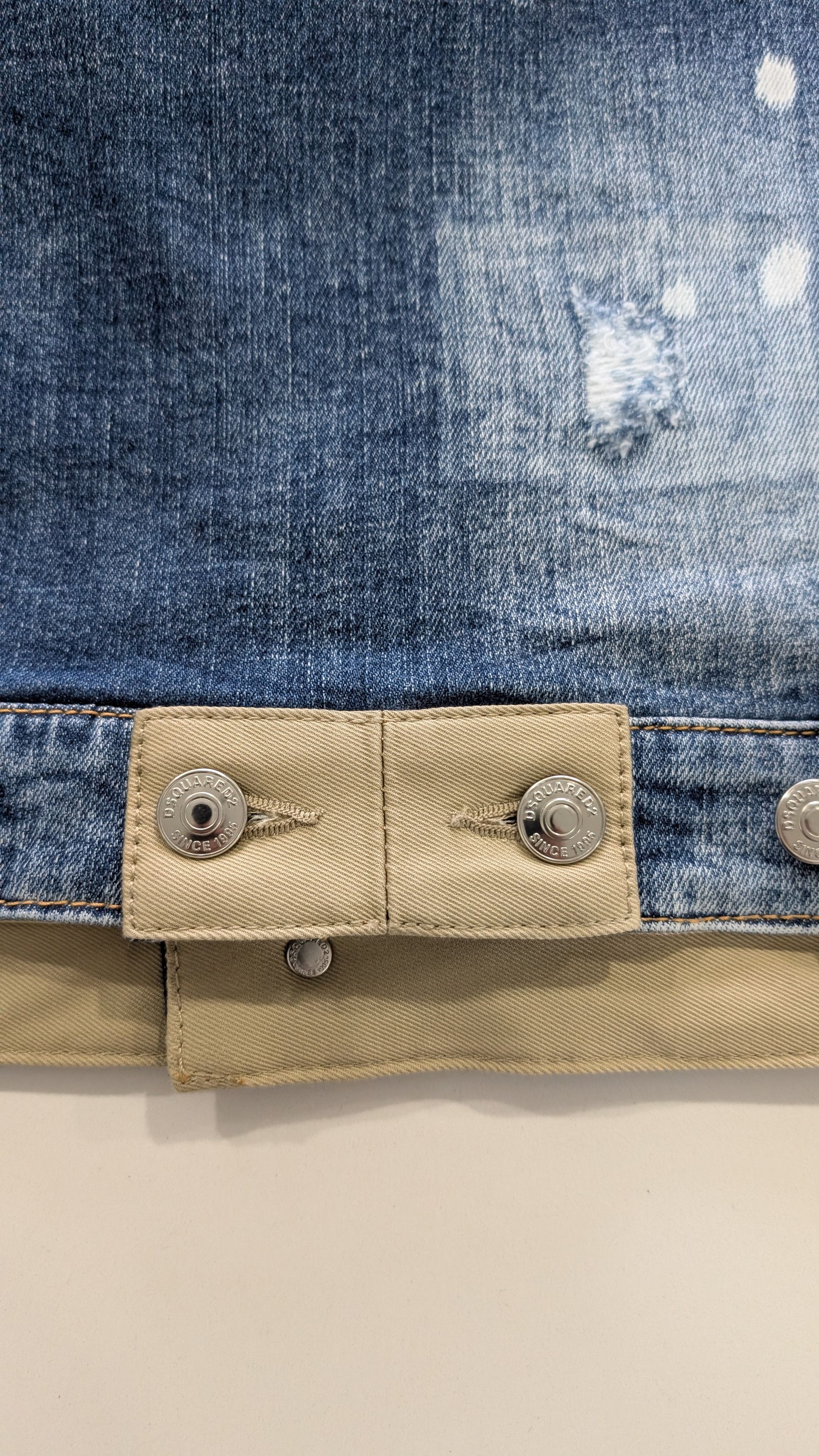 Dsquared2 DSQUARED2 Dan Jean Jacket Distressed Blue IT 48 Size US M / EU 48-50 / 2 - 14 Thumbnail