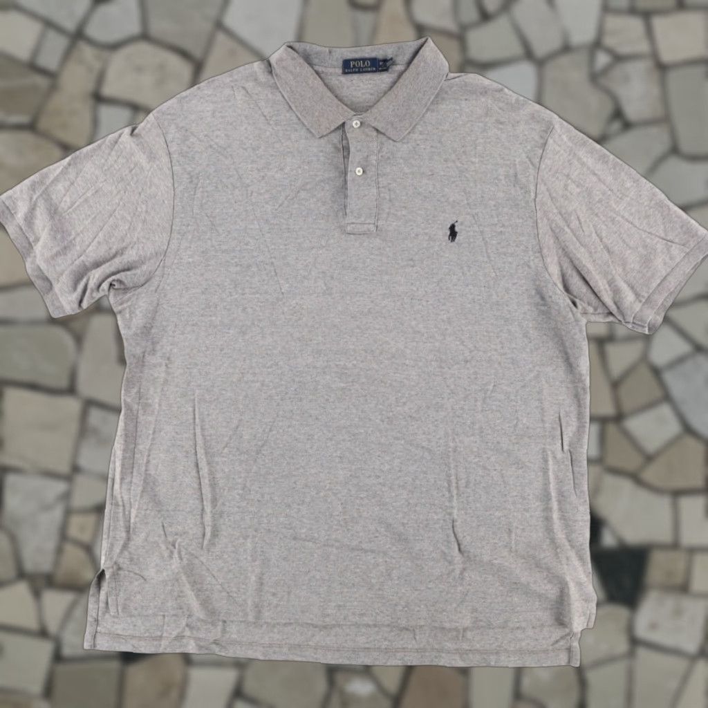 Polo Ralph Lauren Polo Ralph Lauren Shirt Gray Cotton Pique Men's 2XB Size US XXL / EU 58 / 5 - 1 Thumbnail