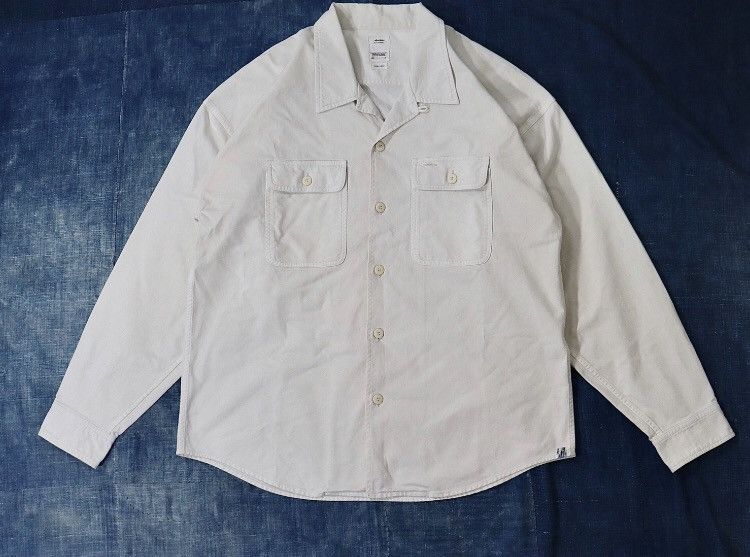 image of Visvim 23Aw Pioneer Khadi Check Shirt in White, Men's (Size Large)