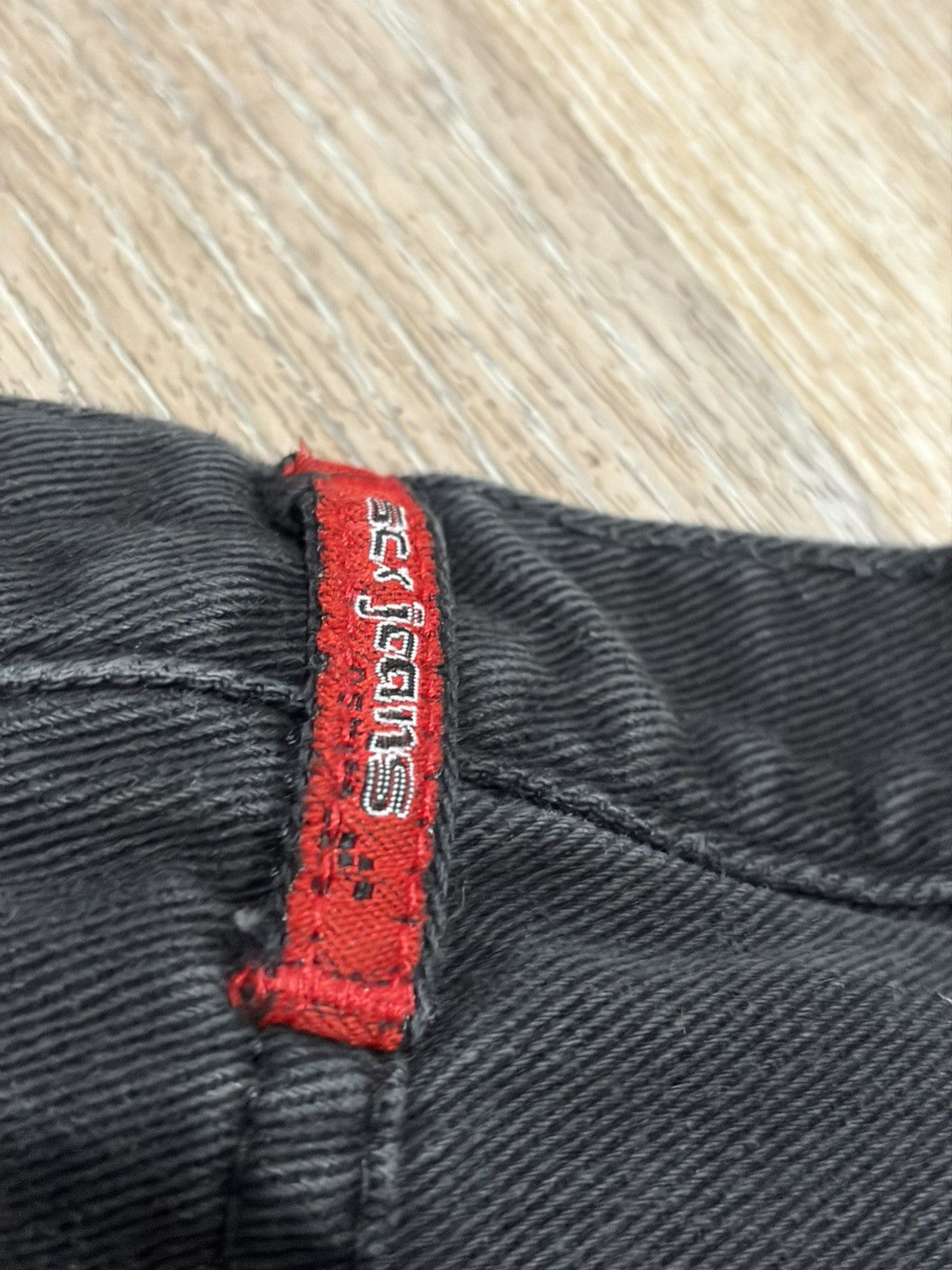 Vintage Vintage SCX Jeans Baggy Black Carpenter Denim Shorts 90s Y2K Size US 32 / EU 48 - 6 Thumbnail