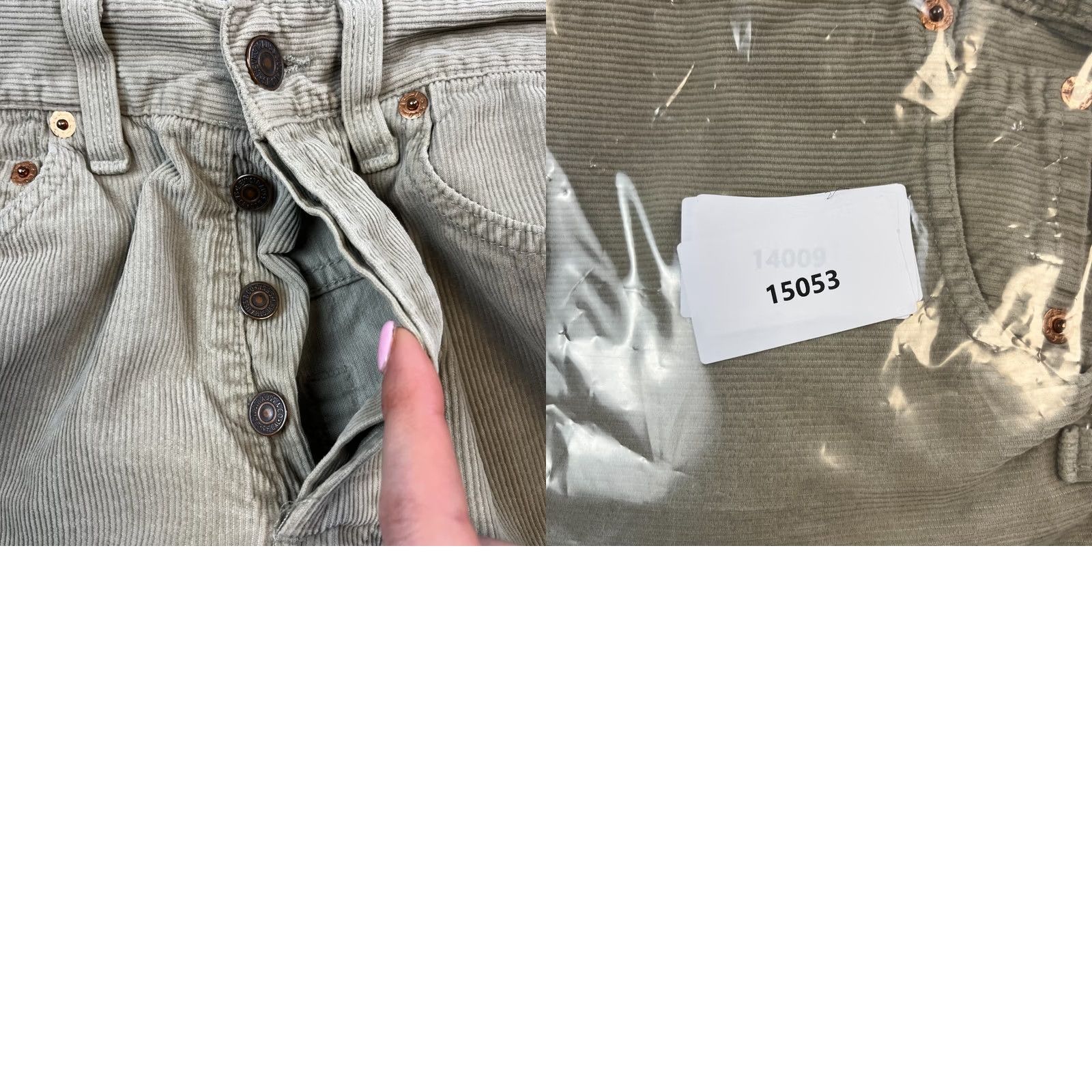 Levi's VINTAGE Levi's Jeans Womens Corduroy Straight 26 30 UK 6 High Waist Italian 90s Beige Cotton 5-Pocket Mens Womens 90s Size 26" / US 2 / IT 38 - 9 Thumbnail
