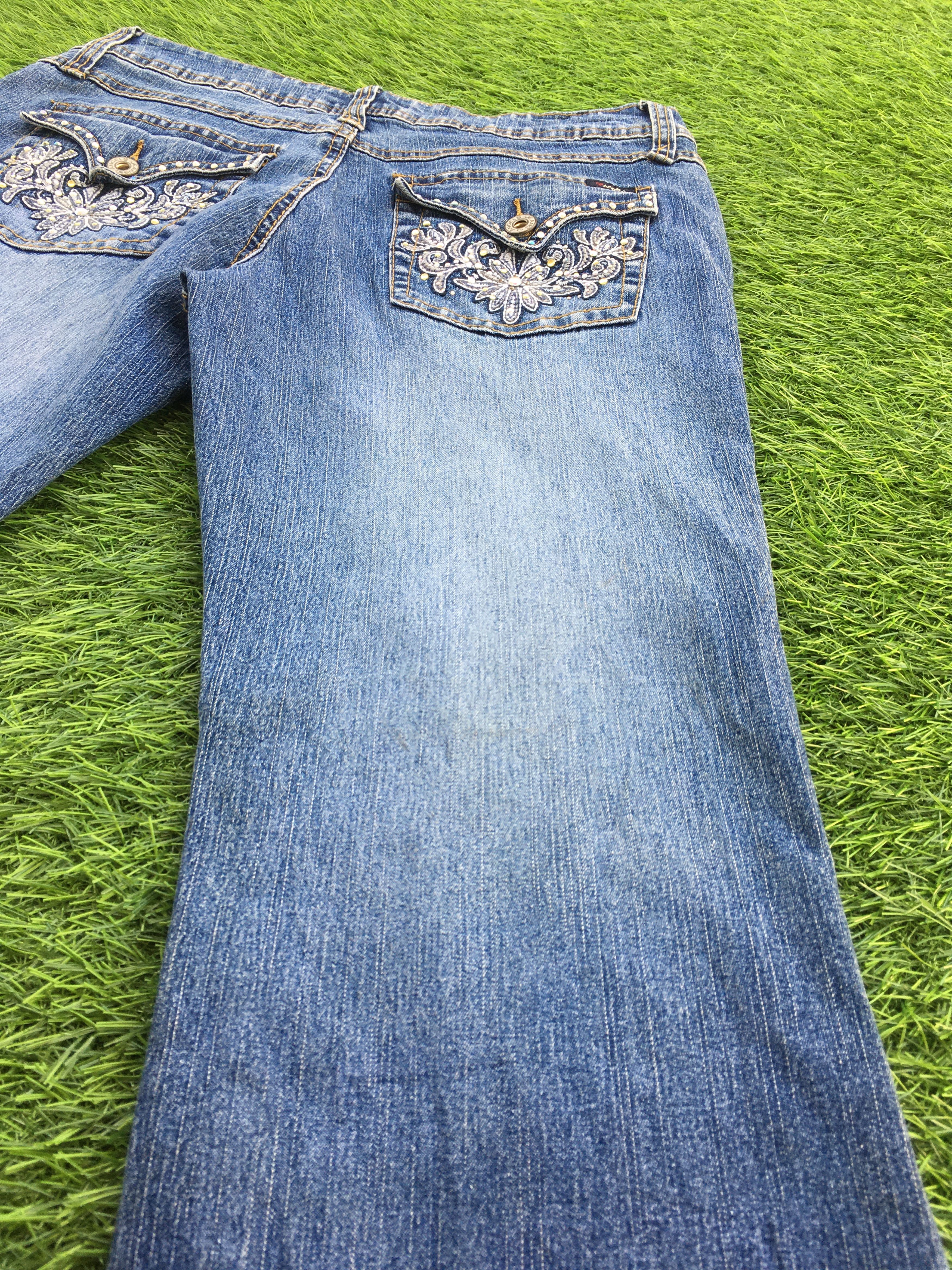 Designer × Jean Distressed Bootcut Stretch Jeans D-941 Size 26" / US 2 / IT 38 - 8 Thumbnail