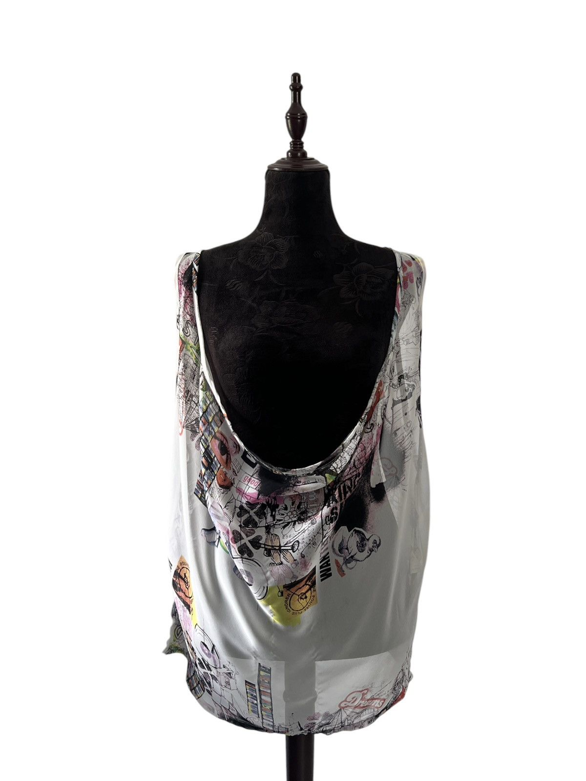 Comme des Garcons × Japanese Brand × gomme Gomme Homme Graffiti Art Printed Sleeveless Blouse Size M / US 6-8 / IT 42-44 - 18 Thumbnail