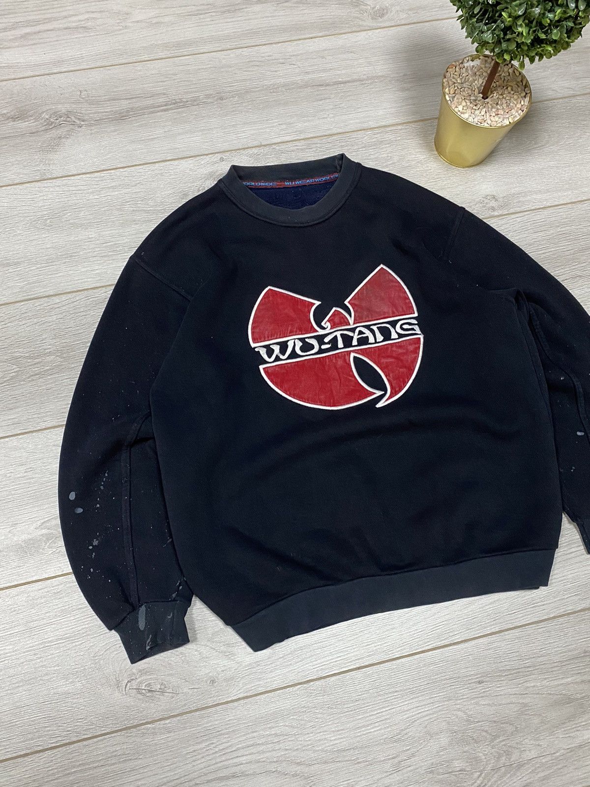 Wu-Tang Clan Wutang vintage painted embroidered big logo sweatshirt USA Size US XL / EU 56 / 4 - 3 Thumbnail