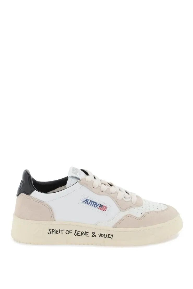 image of Autry O1S22I1N0324 Medalist Low Sneakers In Beige/white/black, Women's (Size 9)
