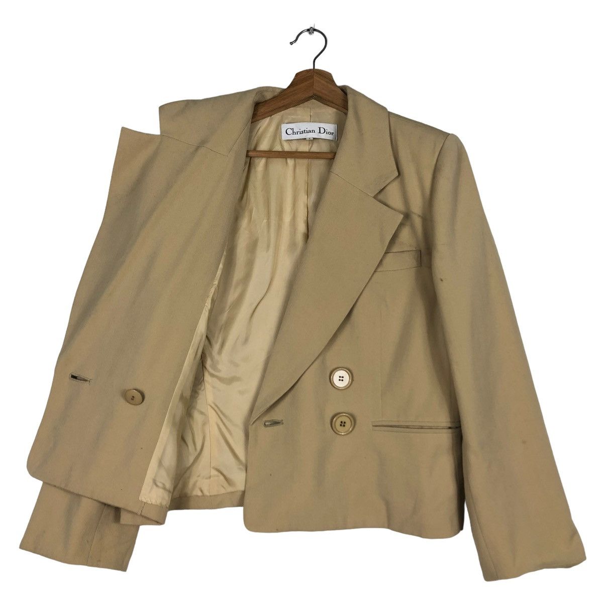 Christian Dior Monsieur 🔥Vtg Cropped Coats Jacket Christian Dior Size L / US 10 / IT 46 - 9 Thumbnail