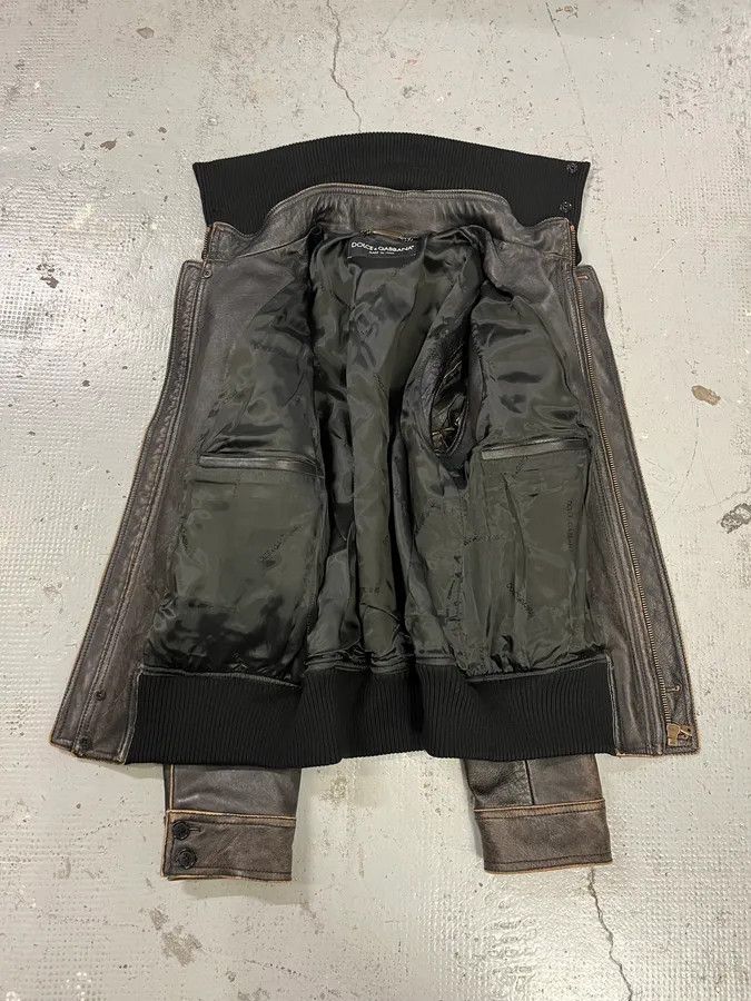Dolce & Gabbana AW2003 Dolce & Gabbana Brown Horse Leather Zip Detachables Sleeves Jacket Size US M / EU 48-50 / 2 - 14 Thumbnail