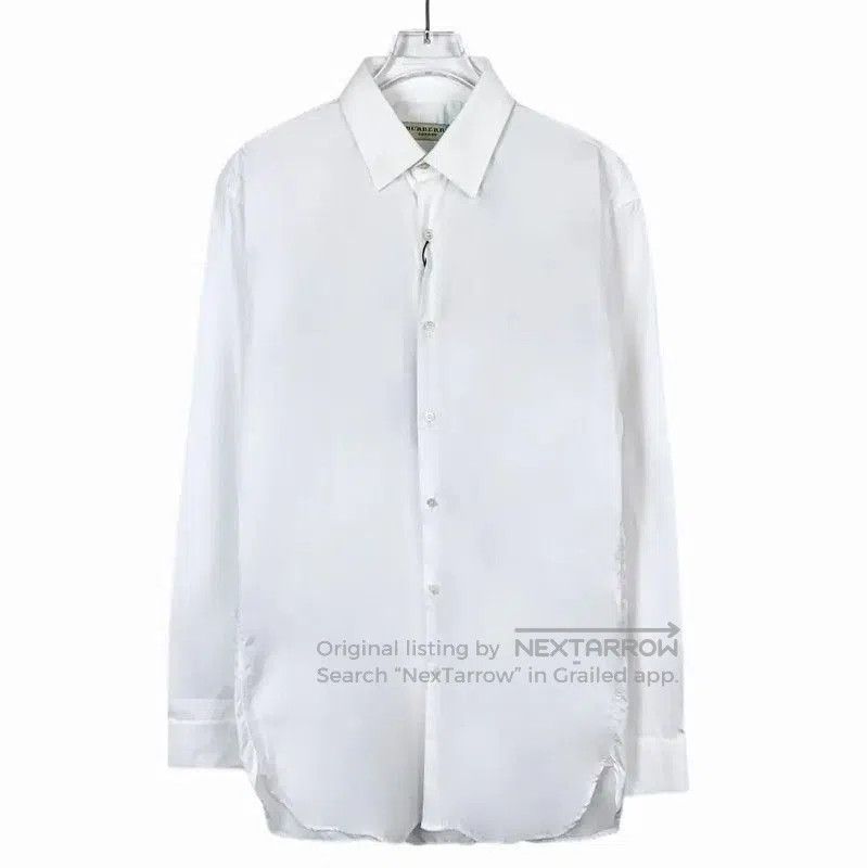 Burberry Burberry White Cotton Long Sleeve Shirt. Size S / US 4 / IT 40 - 1 Thumbnail