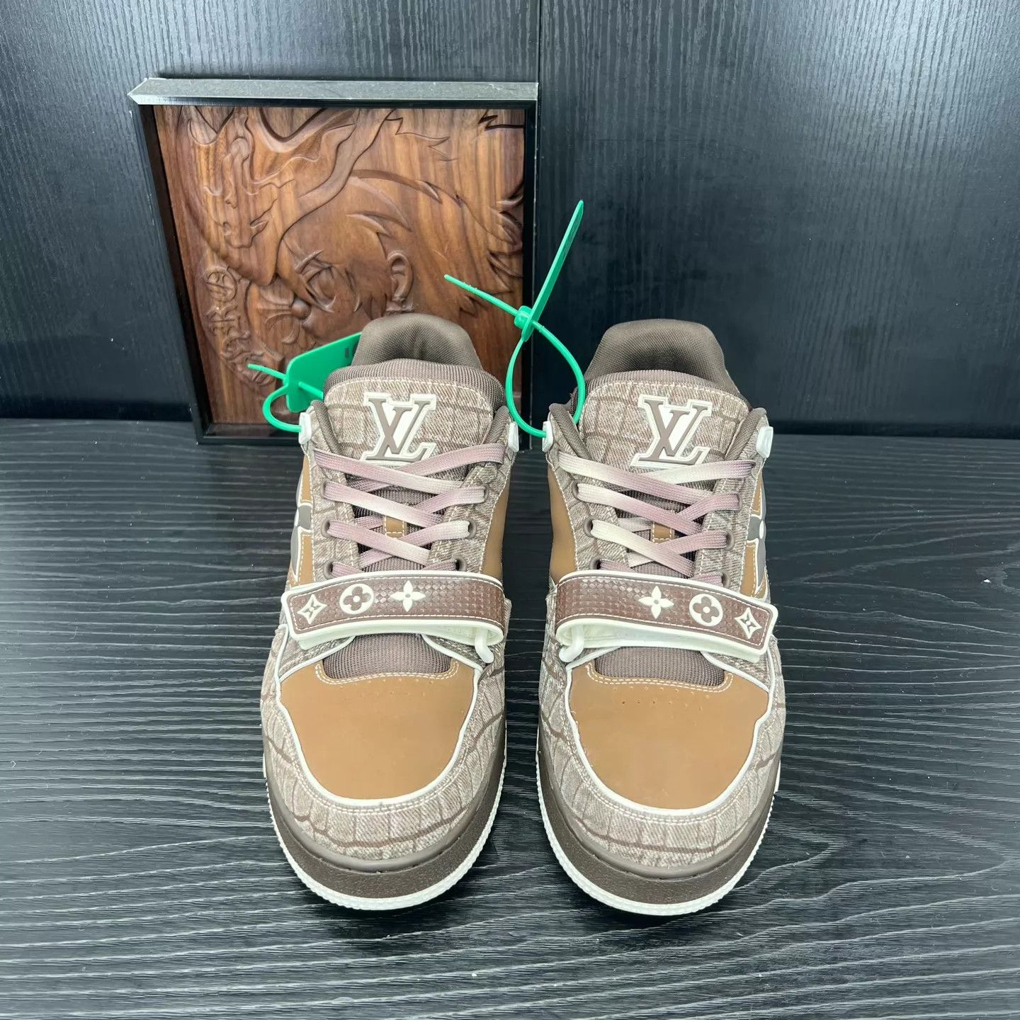 Louis Vuitton LV Trainer Brown Velcro Strap US8/42 Size US 9 / EU 42 - 3 Thumbnail