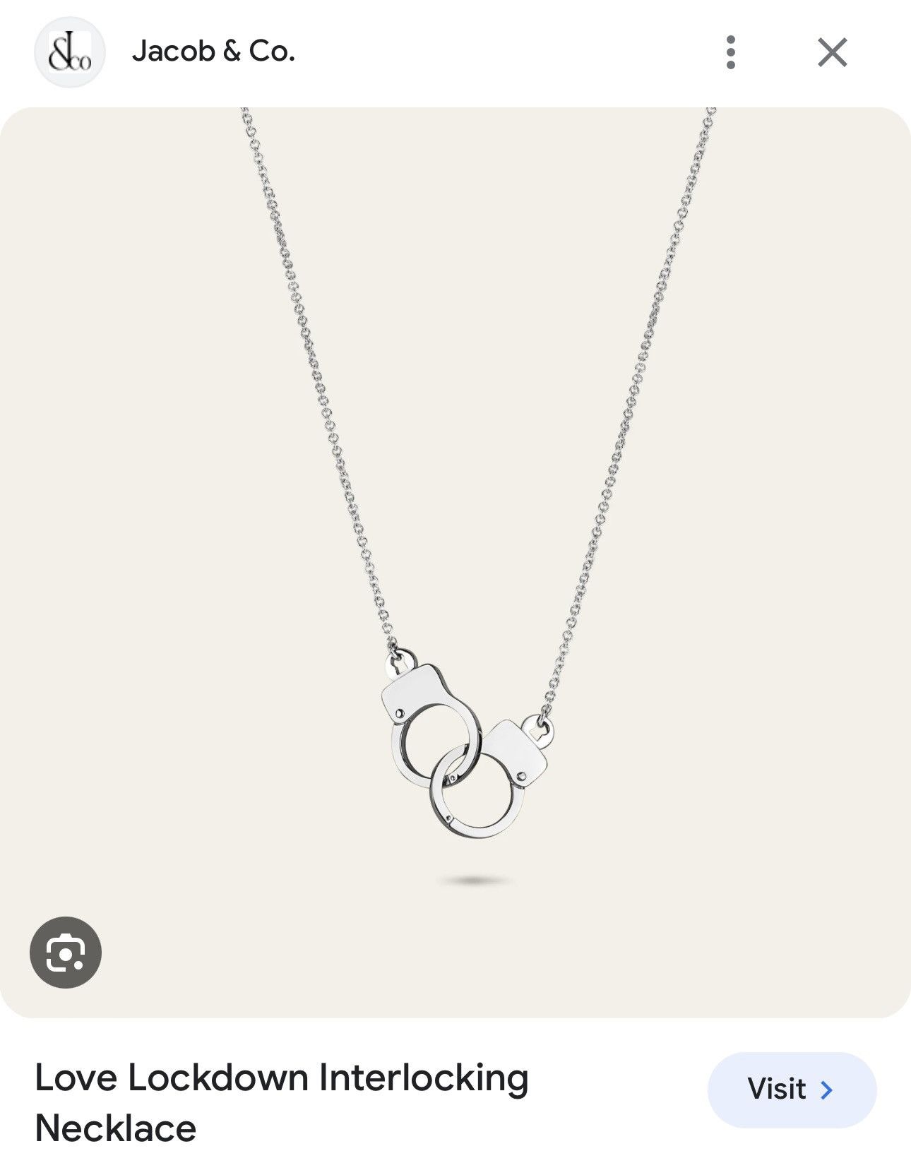 image of Jacob Co Jacob & Co Love Lockdown Interlocking Necklace Jacob&co in Gold, Men's