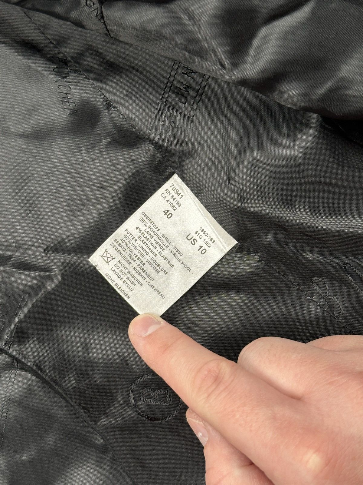 Bogner Rare Vintage Bogner Wool-Blend Tailored Jacket Leather Trim Size L / US 10 / IT 46 - 12 Thumbnail