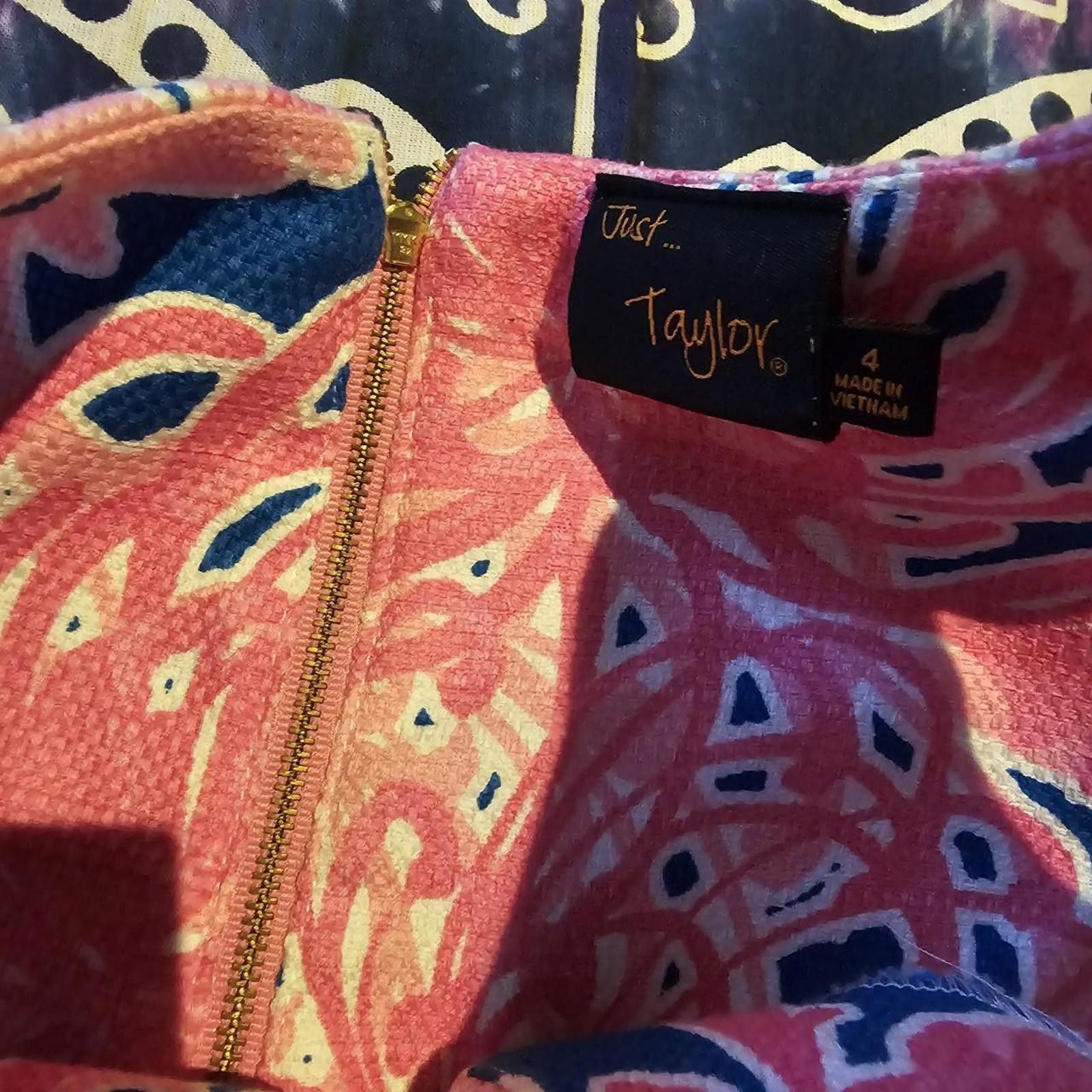 Designer Women's Just Taylor Floral Pink and Blue Dress Size S / US 4 / IT 40 - 4 Thumbnail
