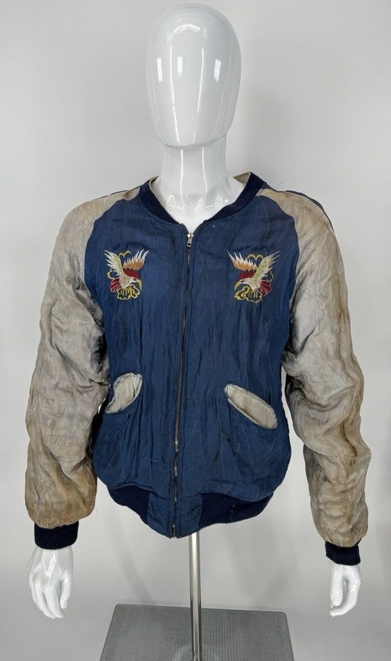 Vintage Mens Vintage 50s Okinawa Japan Satin Bomber Jacket Med Size US M / EU 48-50 / 2 - 1 Thumbnail