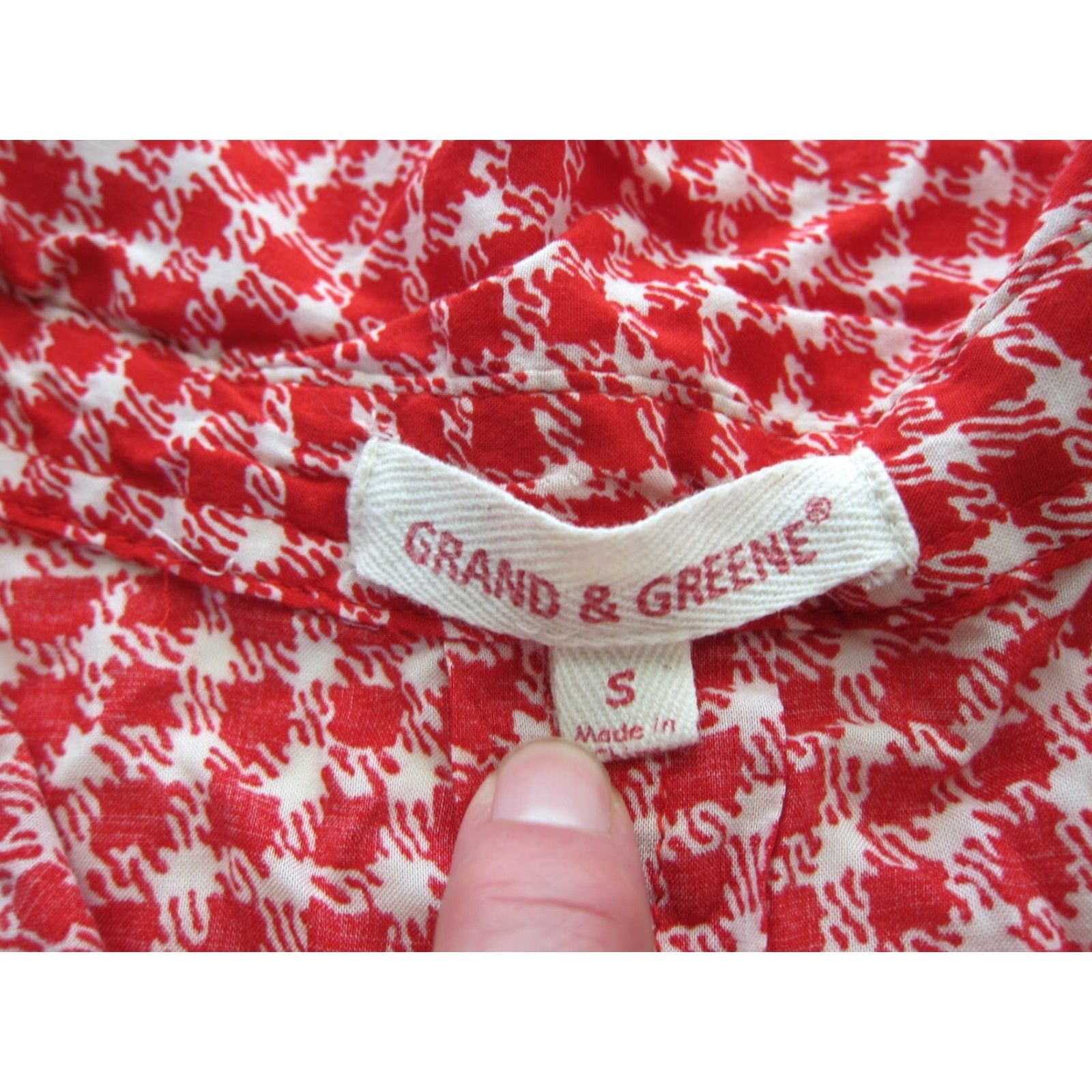 Vintage VINTAGE Grand & Greene Anthropologie Blouse Shirt Red Plaid 100% Rayon S Womens Buttons Down Long Sleeve Collared Size S / US 4 / IT 40 - 4 Thumbnail