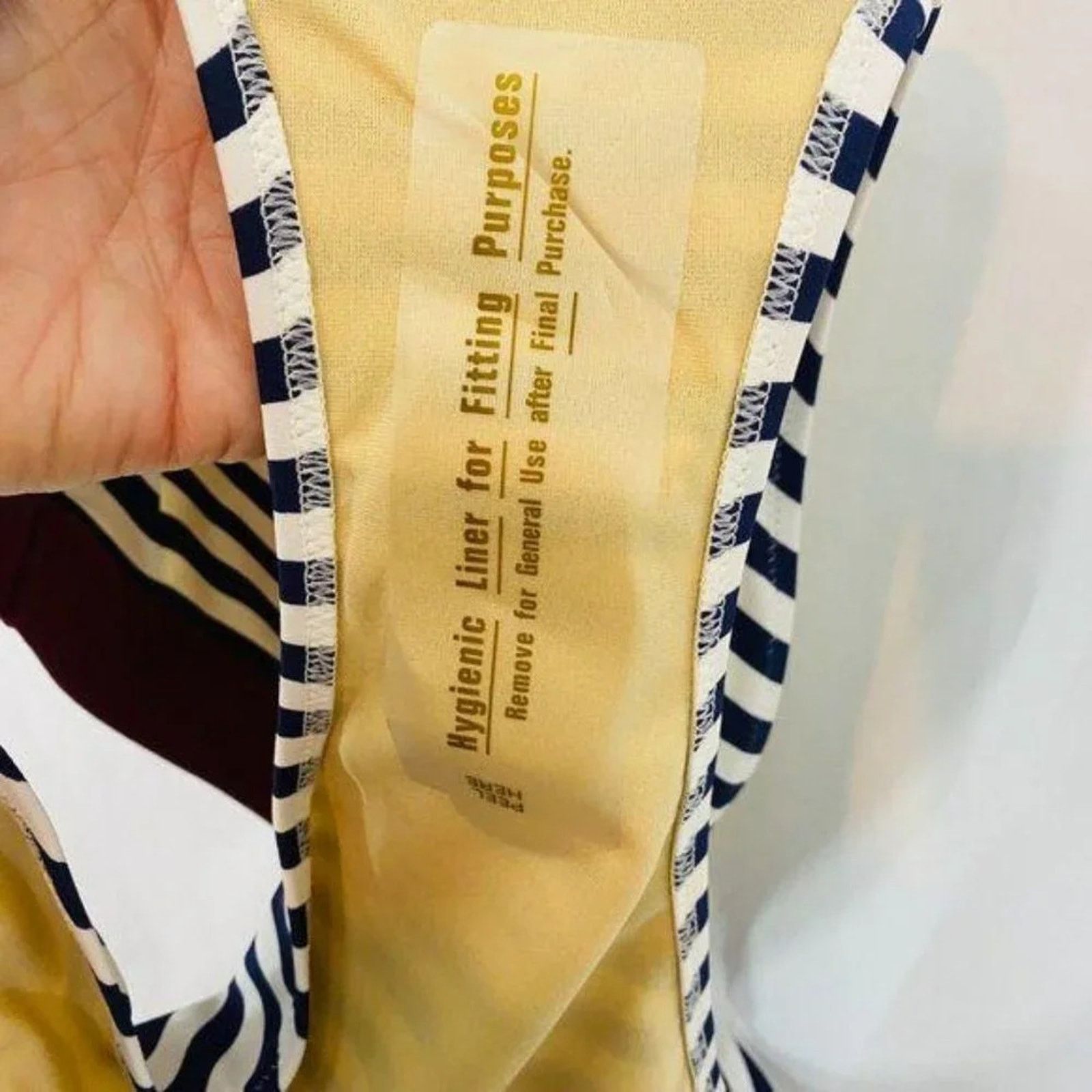 Old Navy Old Navy Bralette Swim Bikini Navy Burgundy Stripe XXL Size ONE SIZE - 11 Thumbnail